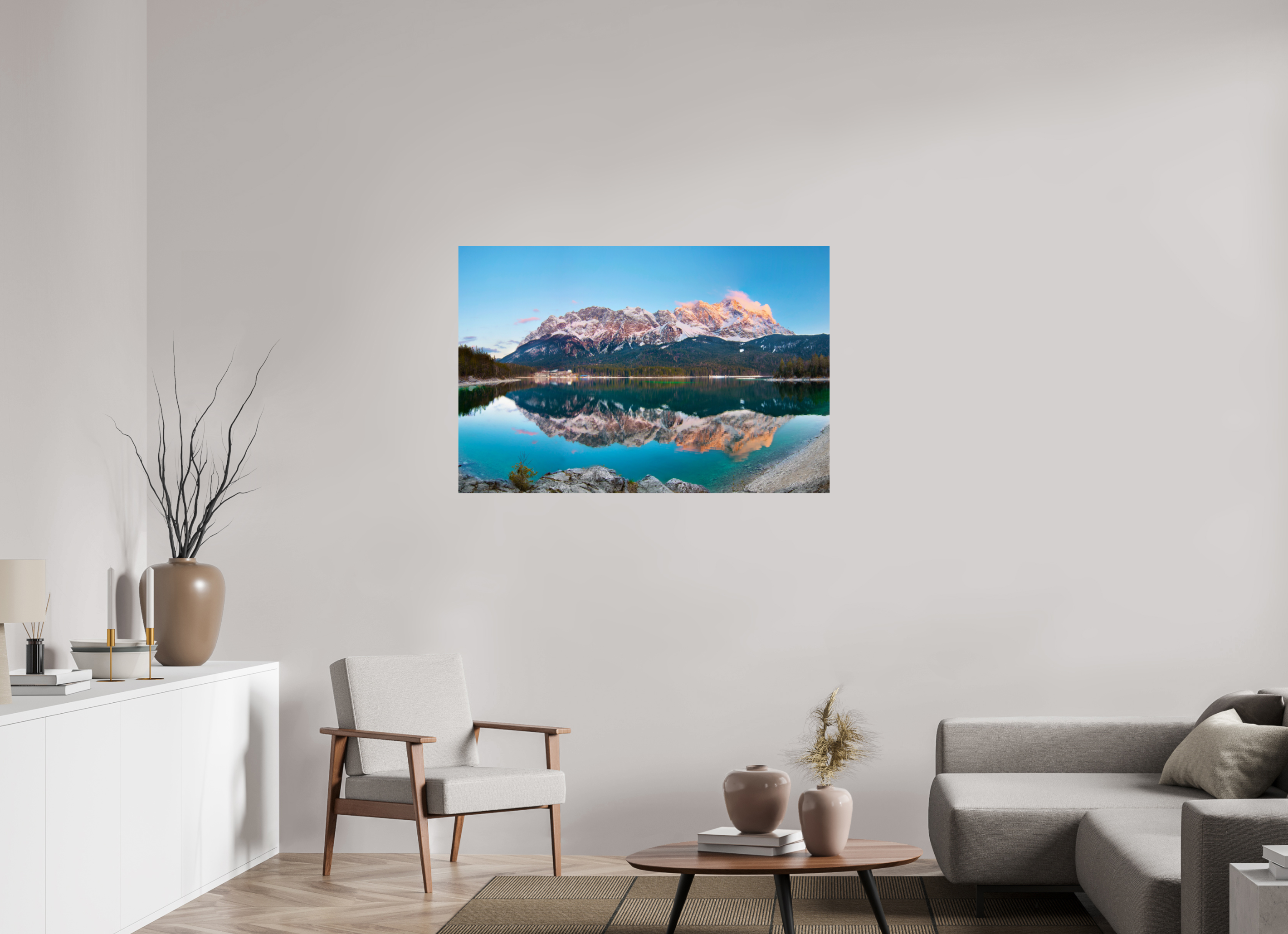 120 x 80 cm, Fine Art Print auf Alu-Dibond Alpine Glow
