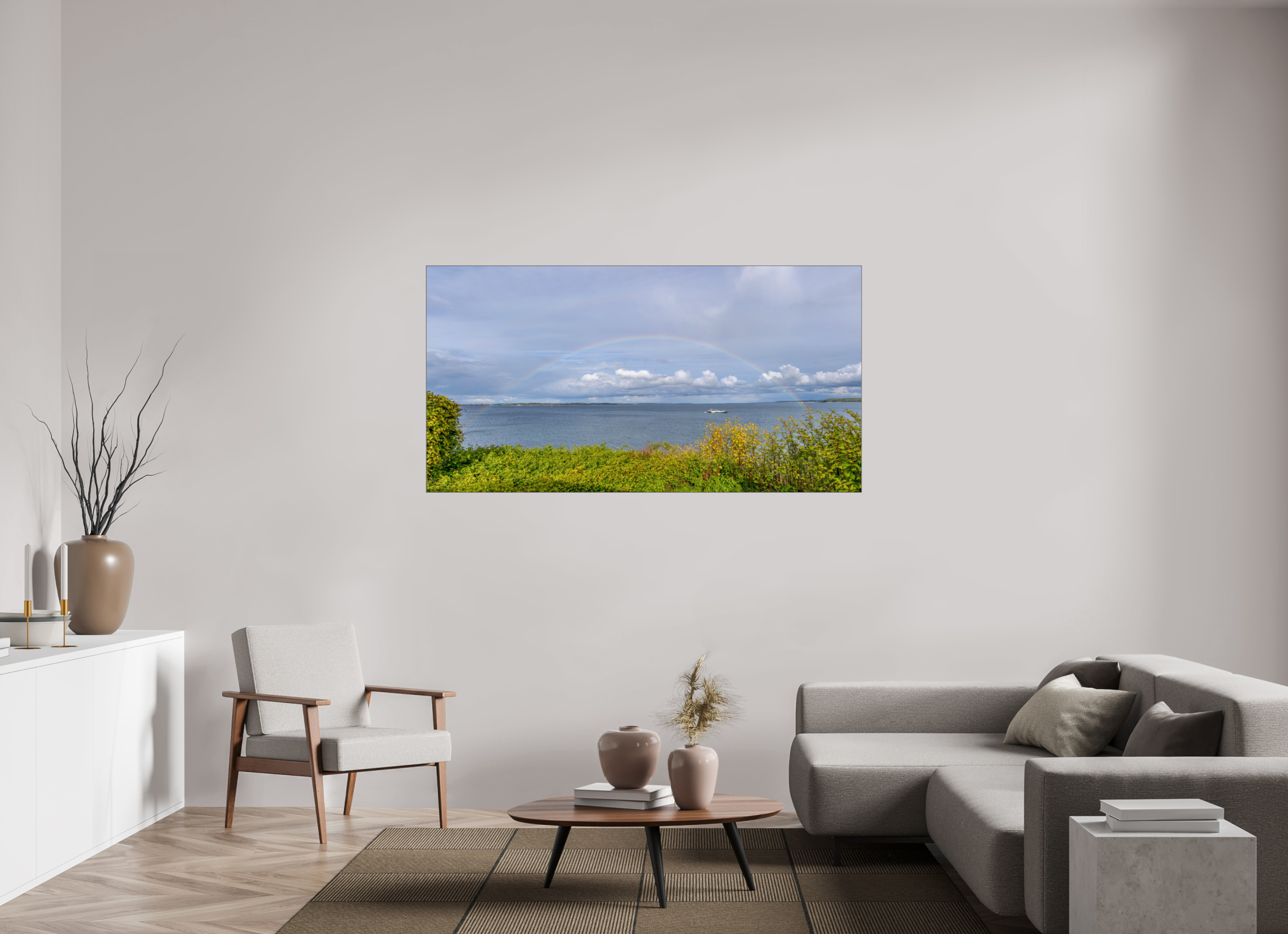 173 x 90 cm, Foto-Abzug hinter Acrylglas glänzend Painted Horizon