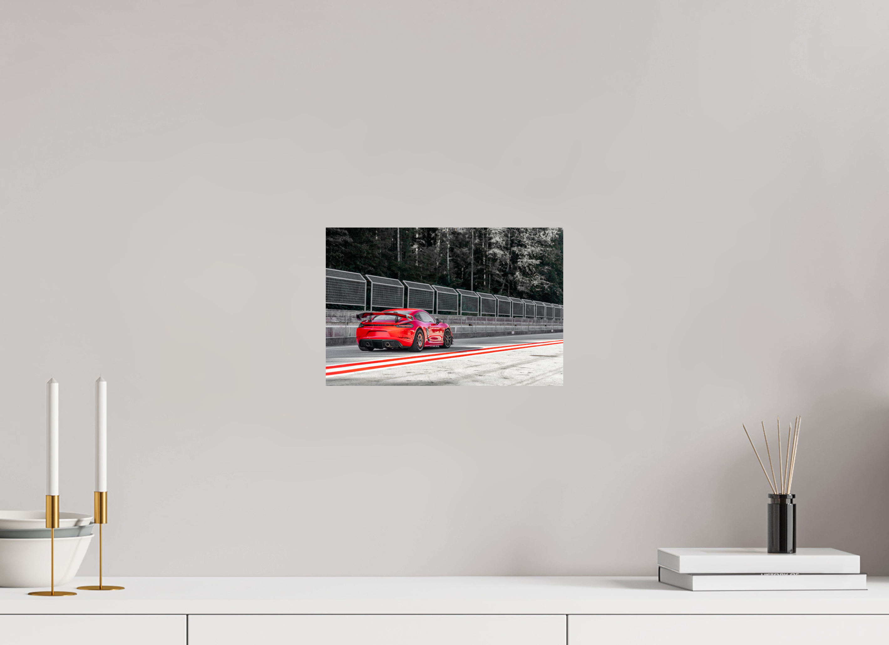 30 x 20 cm, Fine Art Print auf Alu-Dibond Racing in Red