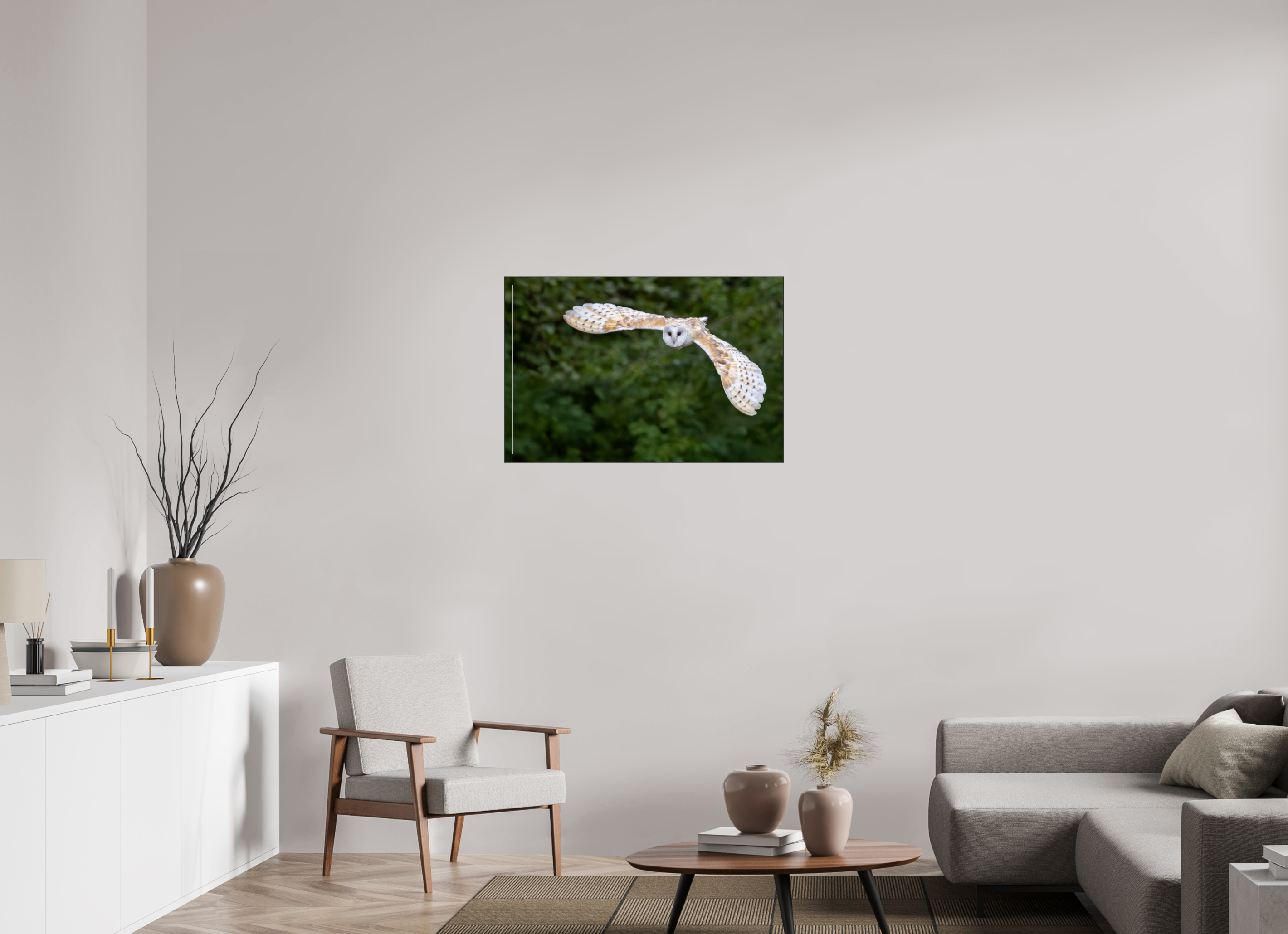 90 x 60 cm, Foto-Abzug hinter Acrylglas glänzend Silent Flight