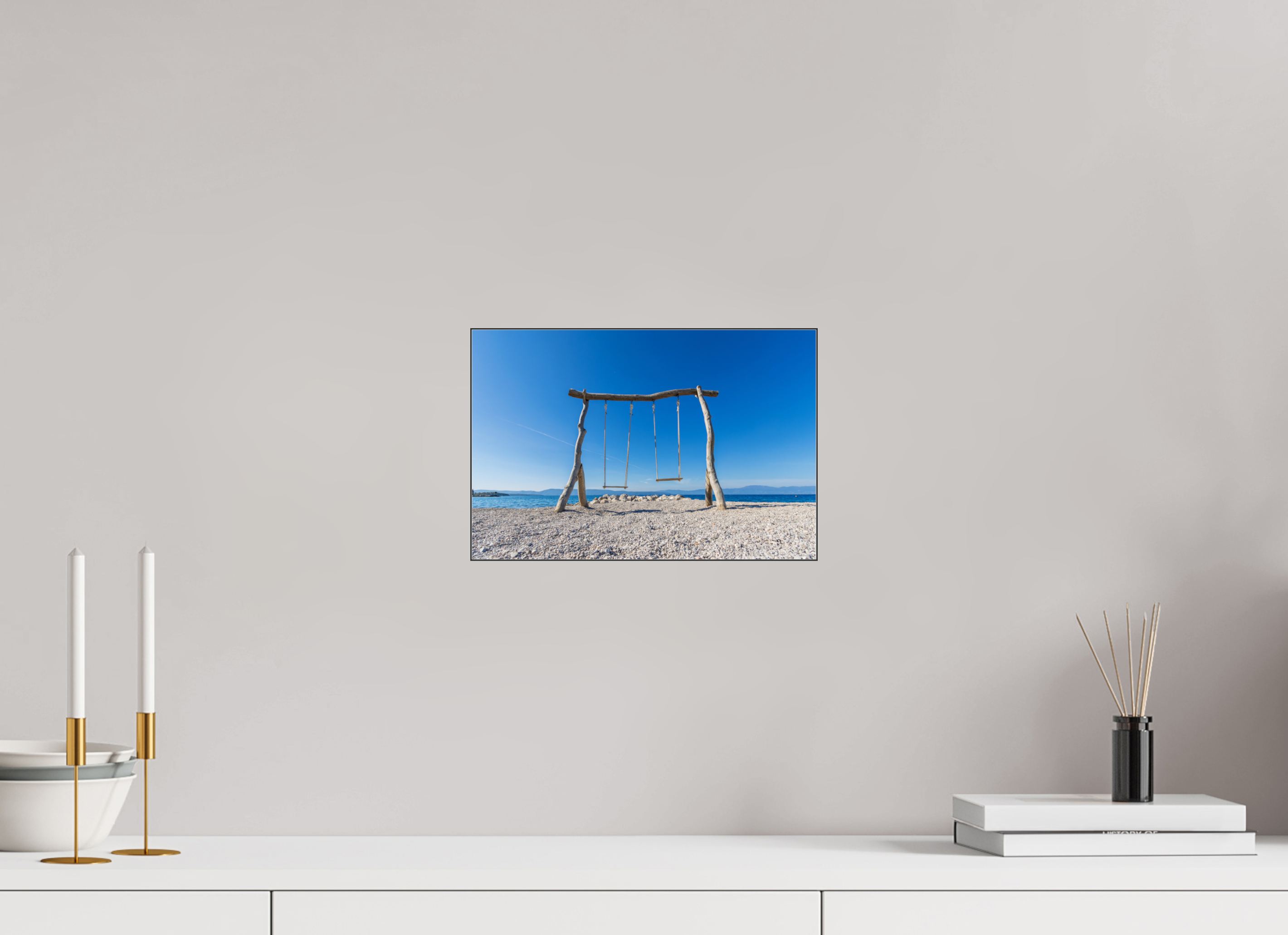 30 x 20 cm, Foto-Abzug hinter Acrylglas glänzend Between Sky and Sea