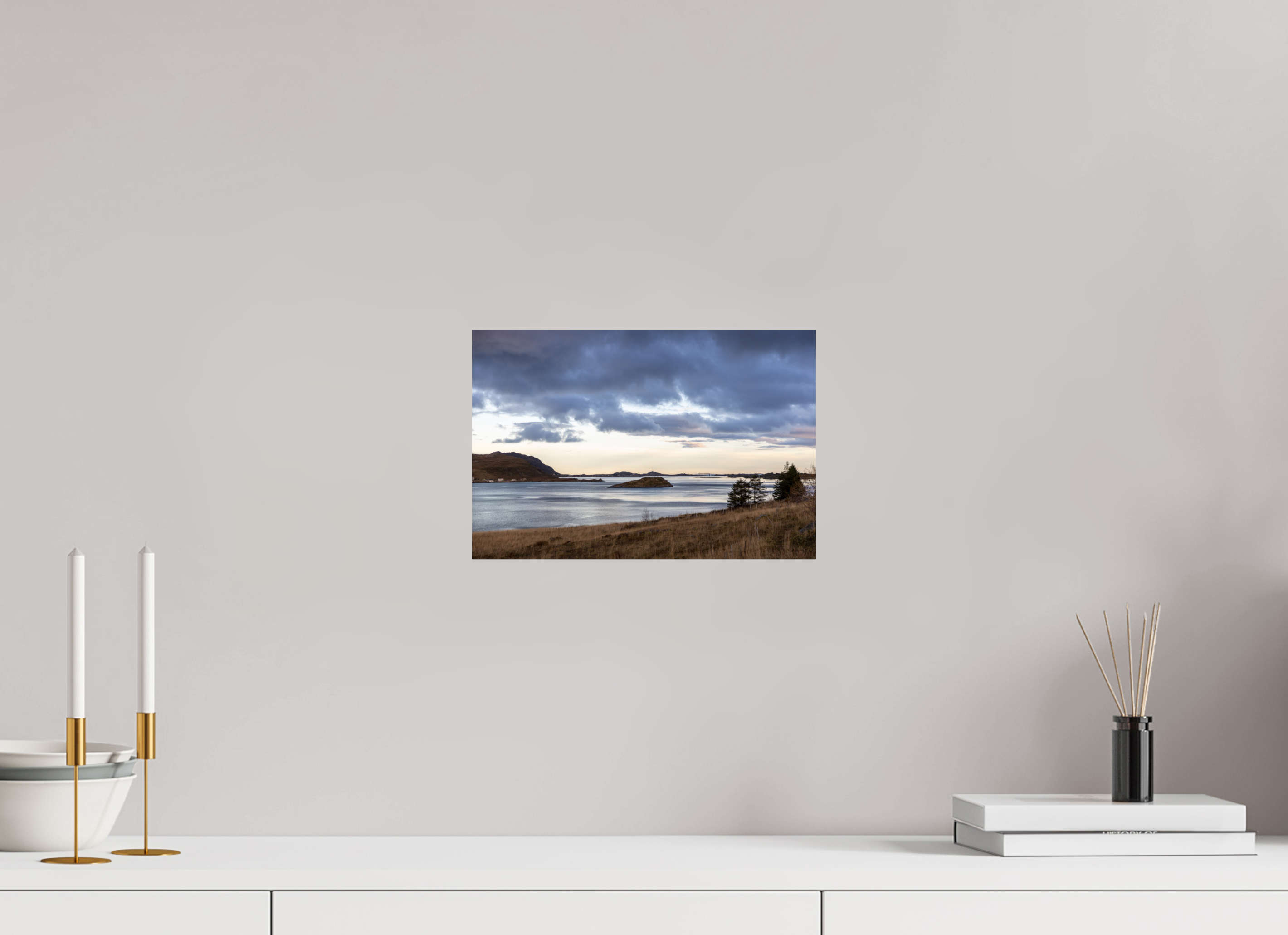 30 x 20 cm, Fine Art Print auf Alu-Dibond Evening Shore