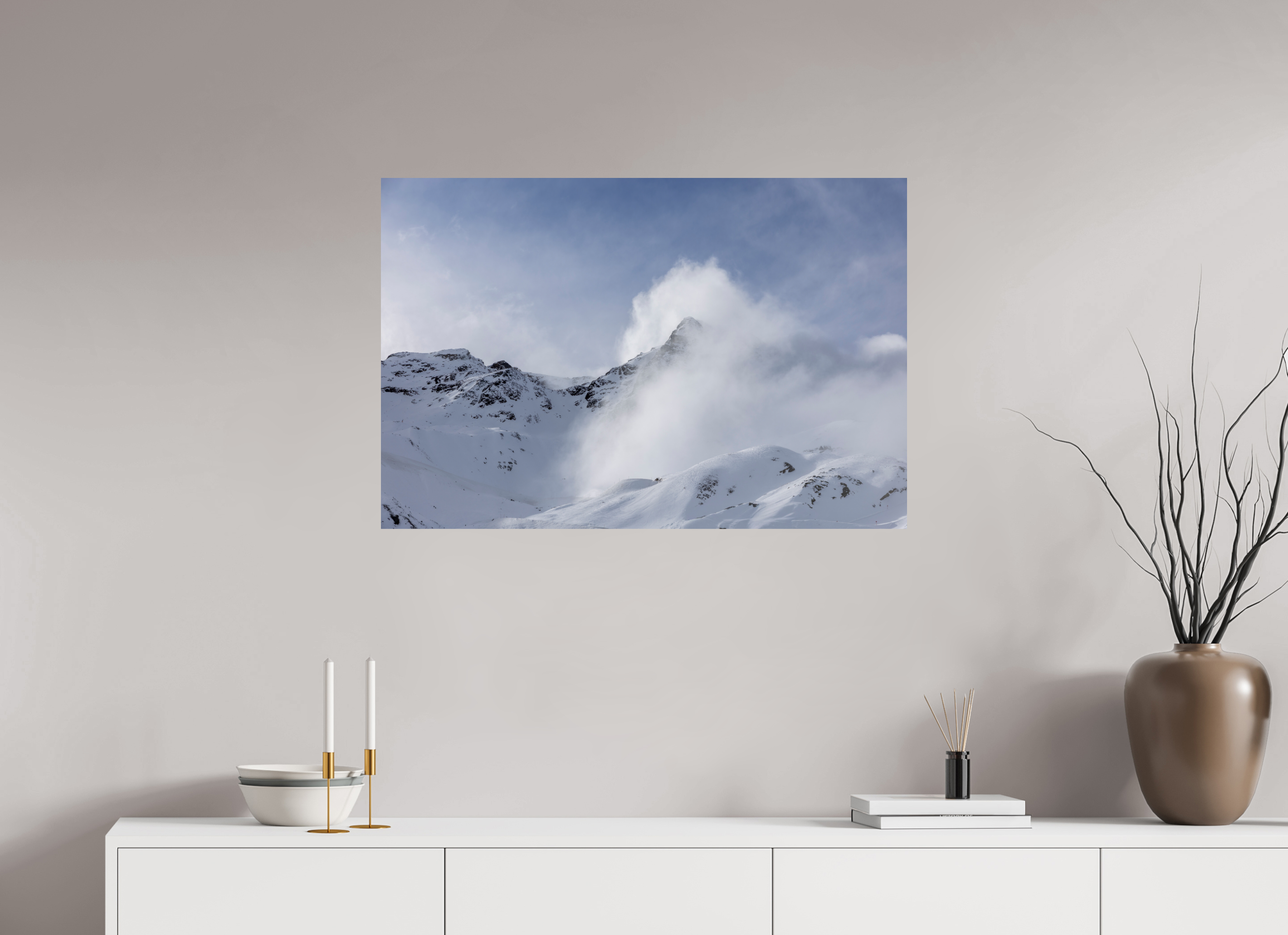 90 x 60 cm, Fine Art Print auf Alu-Dibond Summit Drift