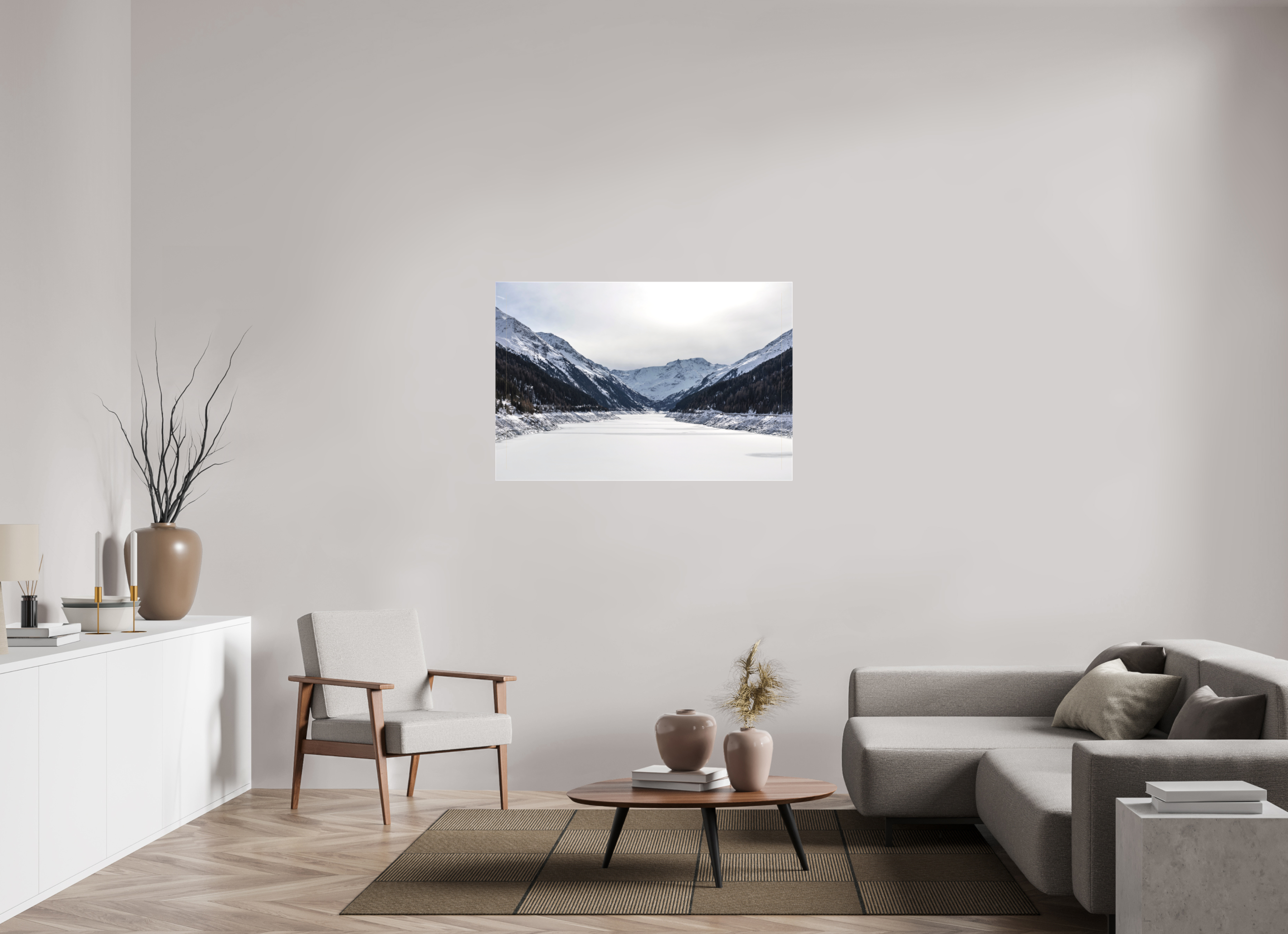 120 x 80 cm, Leinwand Frozen Reservoir