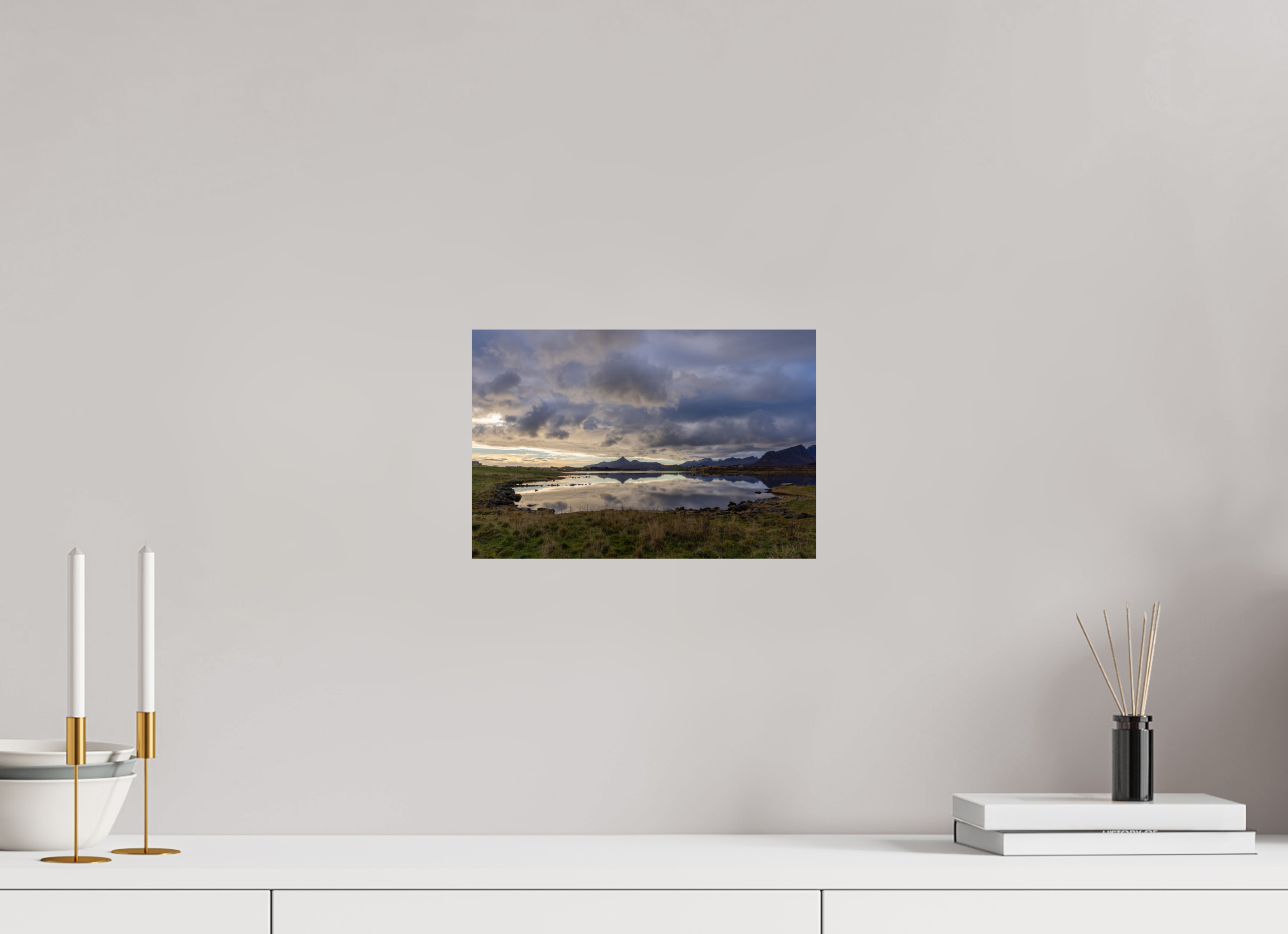 30 x 20 cm, Fine Art Print auf Alu-Dibond Twilight Reflection