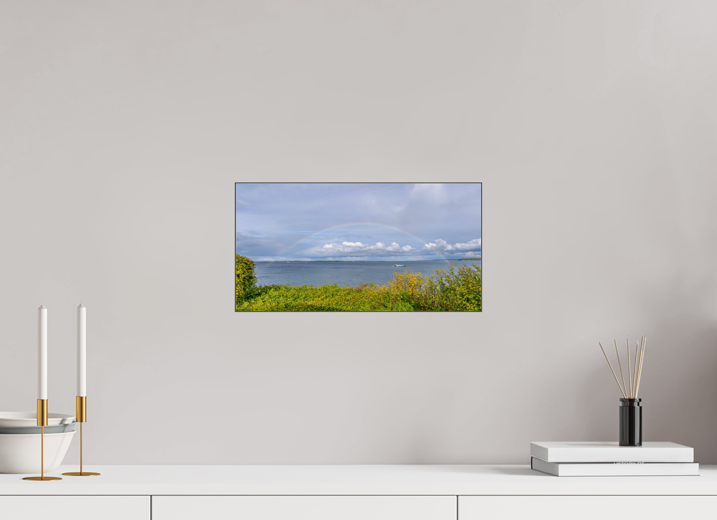 38,4 x 20 cm, Foto-Abzug hinter Acrylglas glänzend Painted Horizon