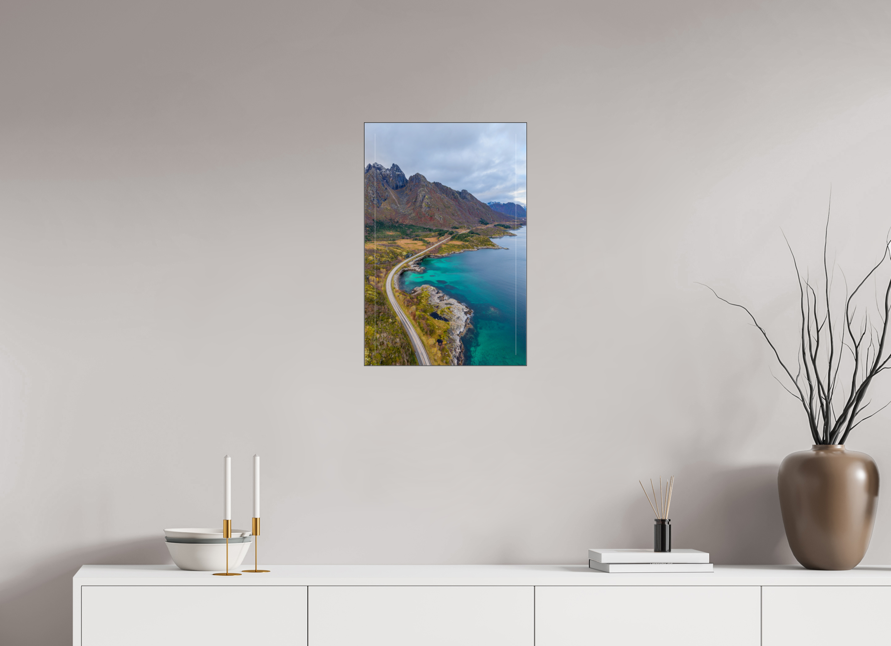 40 x 60 cm, Foto-Abzug hinter Acrylglas glänzend Cliffside Path