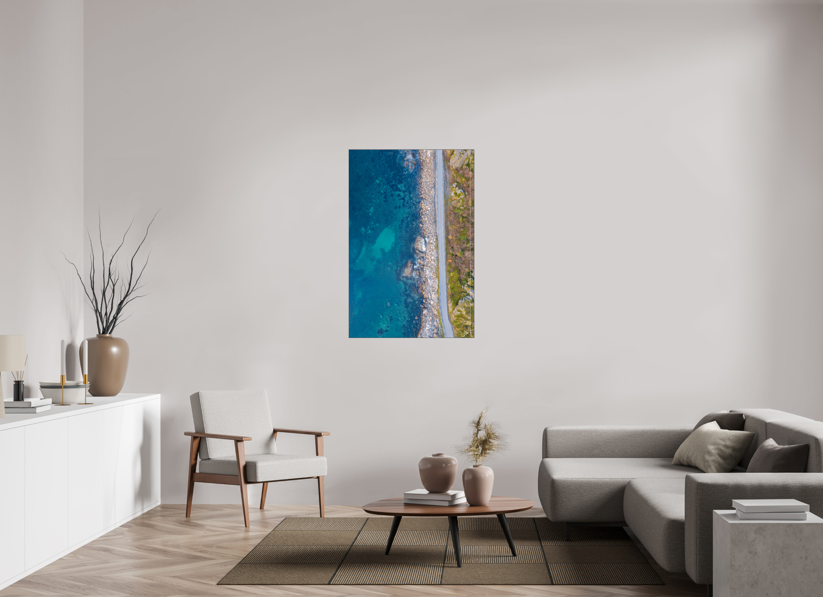 80 x 120 cm, Foto-Abzug hinter Acrylglas glänzend Turquoise Journey