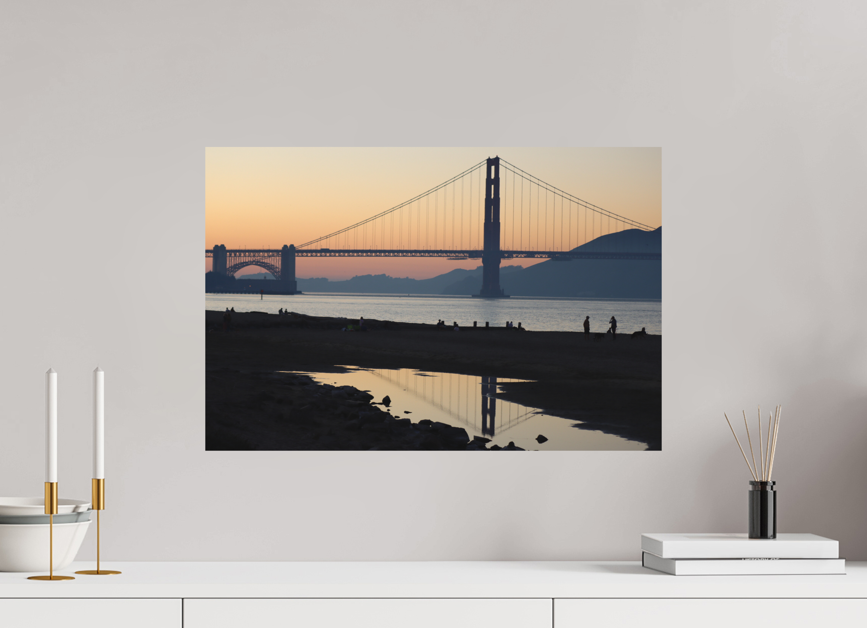60 x 40 cm, Fine-Art Matt Sunset over the Bay
