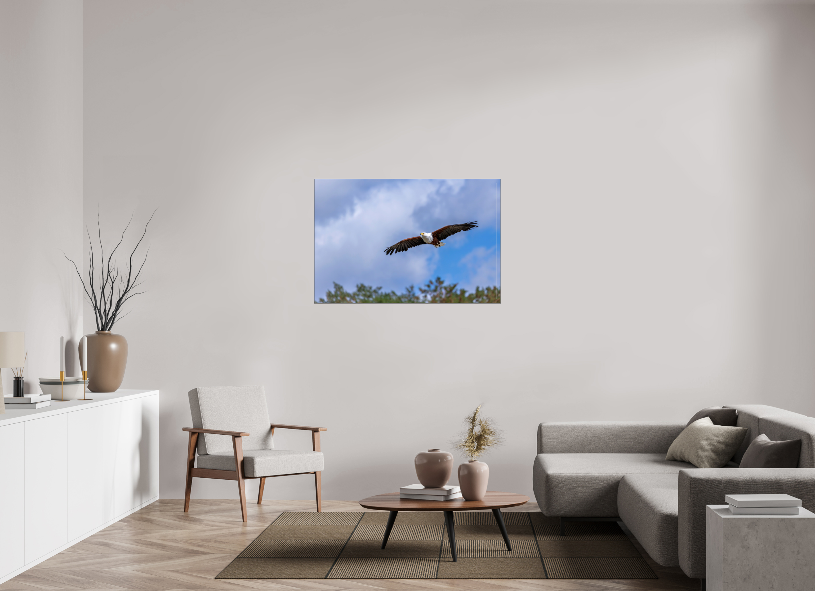 120 x 80 cm, Foto-Abzug hinter Acrylglas glänzend Wings of Africa