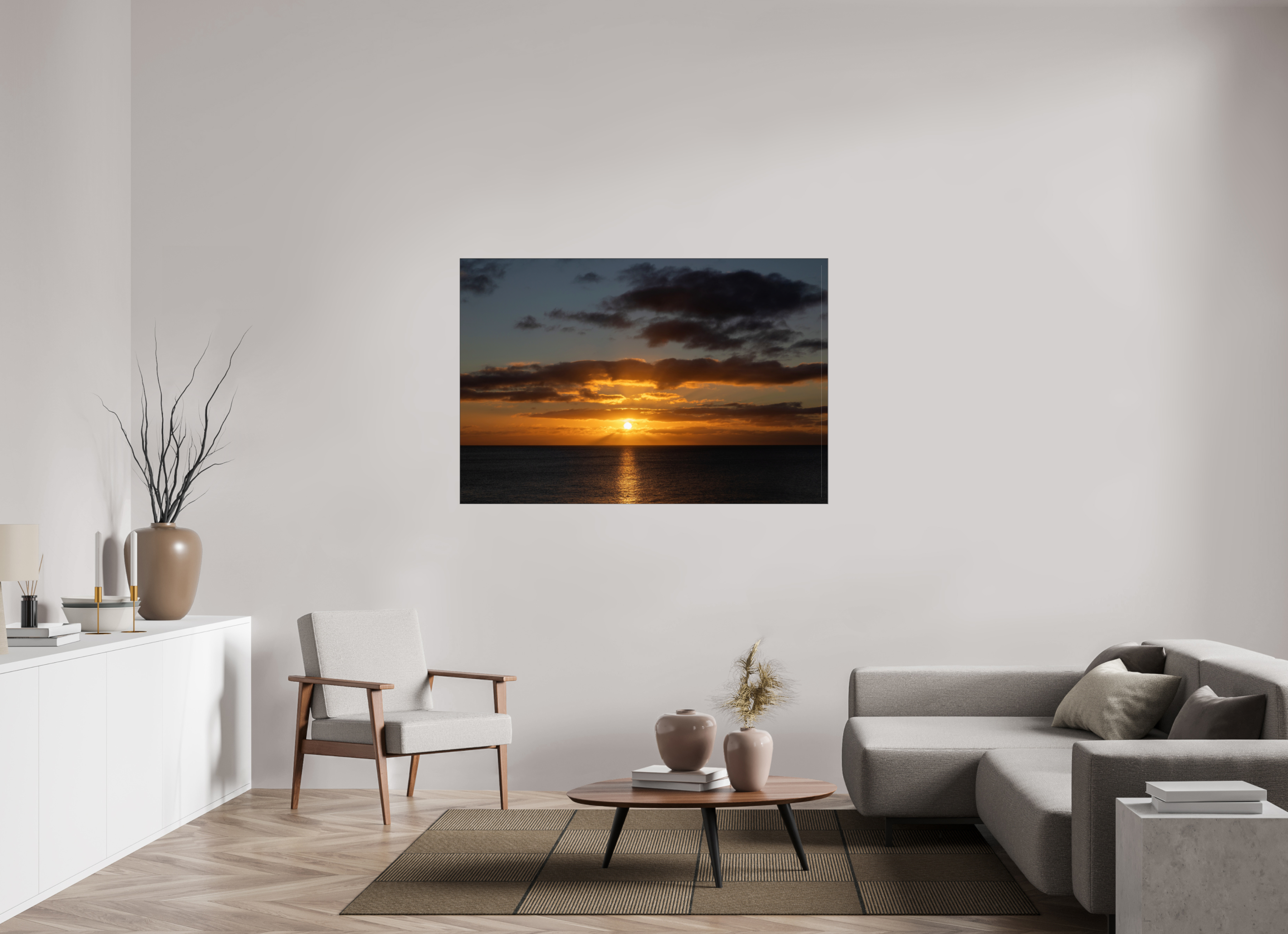 150 x 100 cm, Foto-Abzug hinter Acrylglas glänzend Celtic Sunset