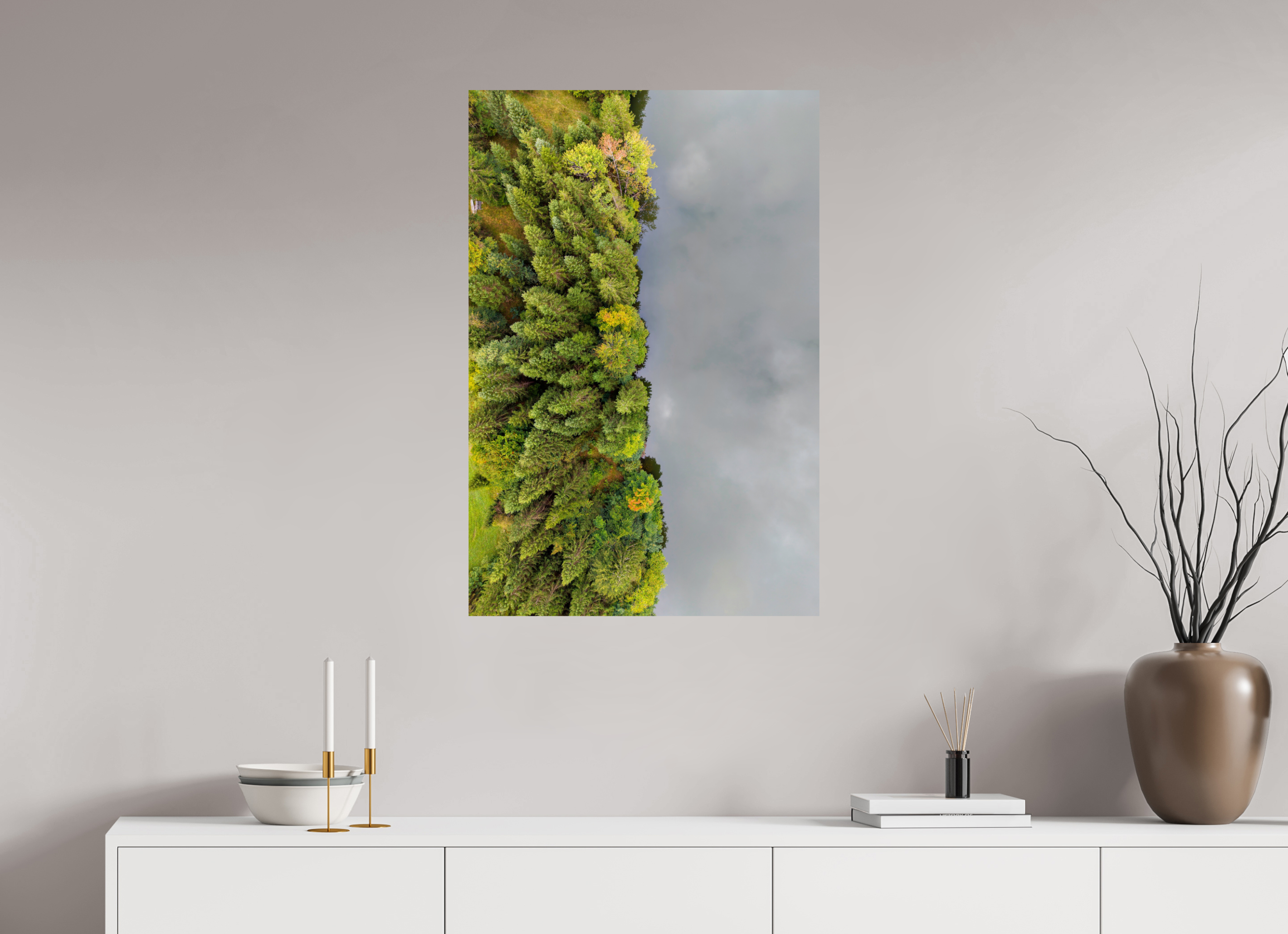 60 x 90 cm, Fine Art Print auf Alu-Dibond Emerald Shore