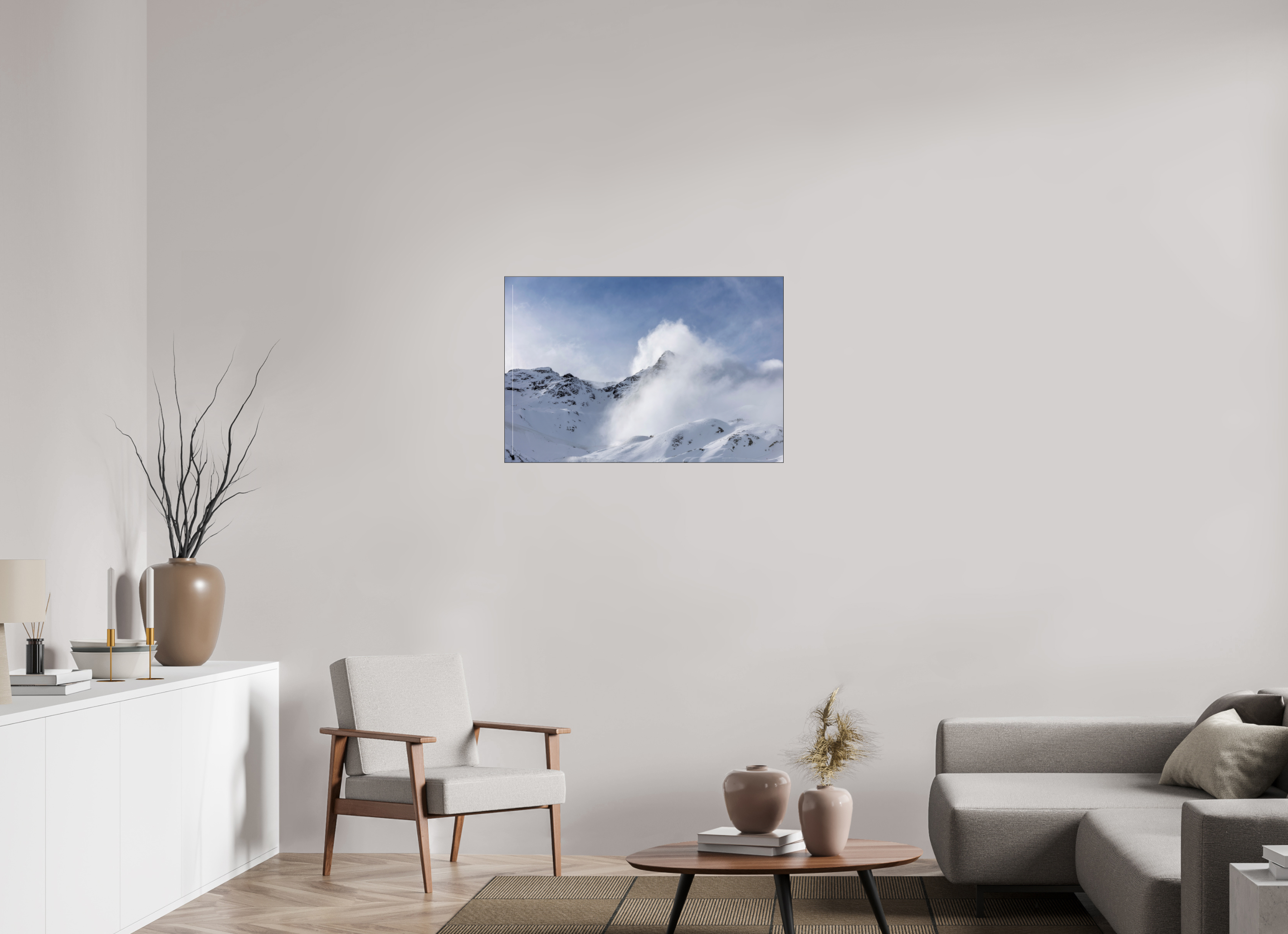 90 x 60 cm, Foto-Abzug hinter Acrylglas glänzend Summit Drift