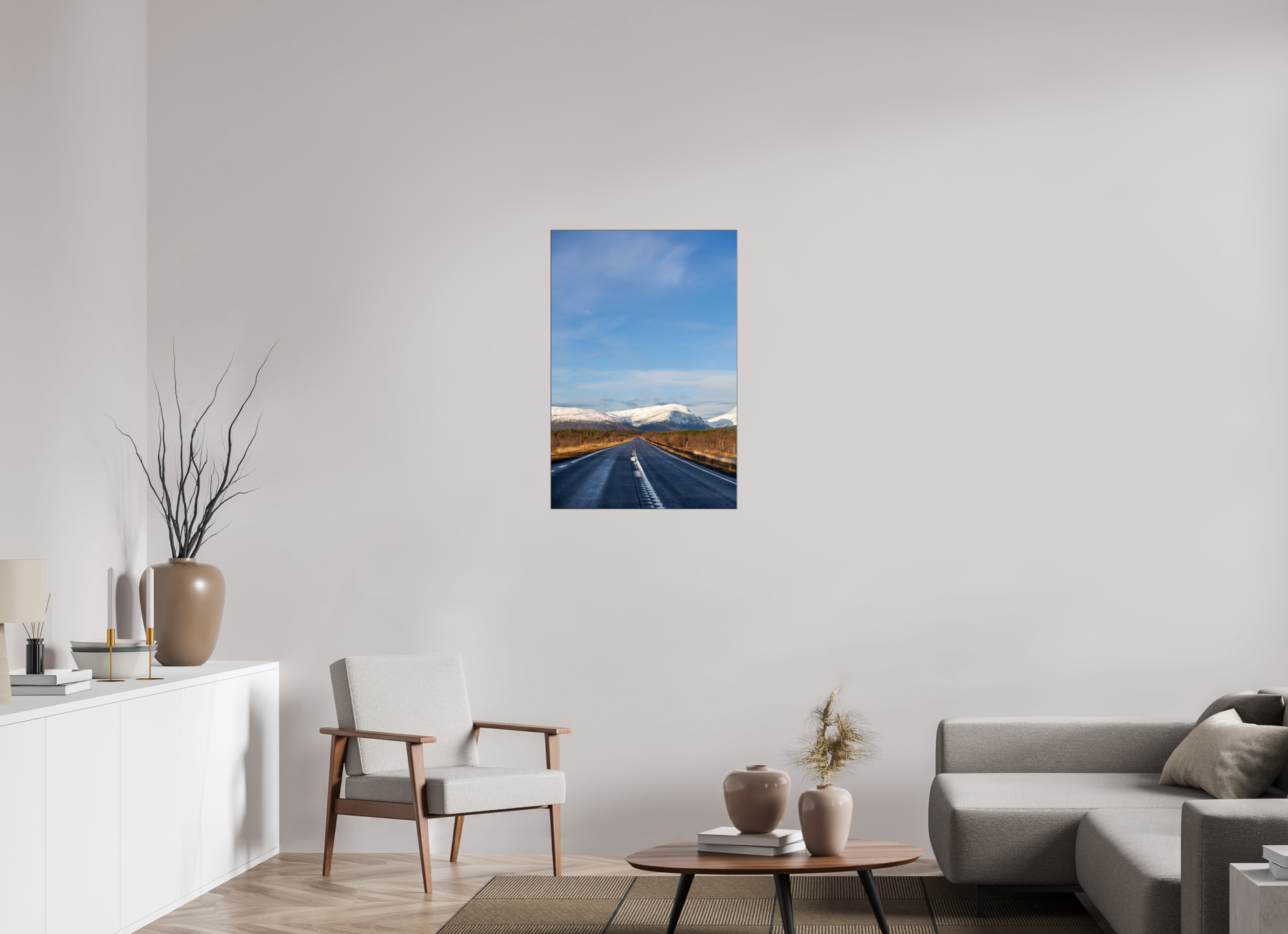 60 x 90 cm, Foto-Abzug hinter Acrylglas glänzend Path to the Peaks