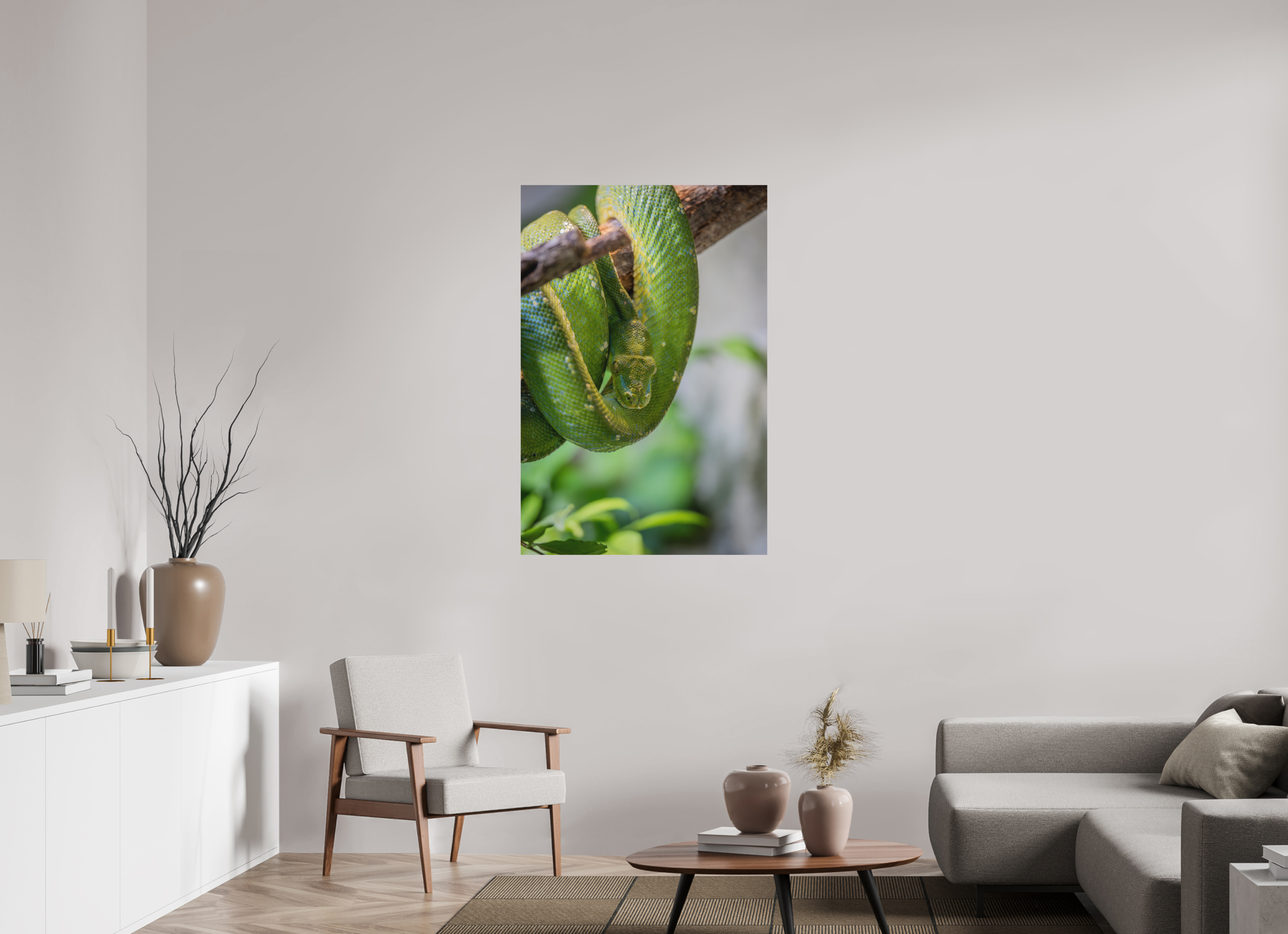 80 x 120 cm, Fine-Art Print Matt Coiled in Green