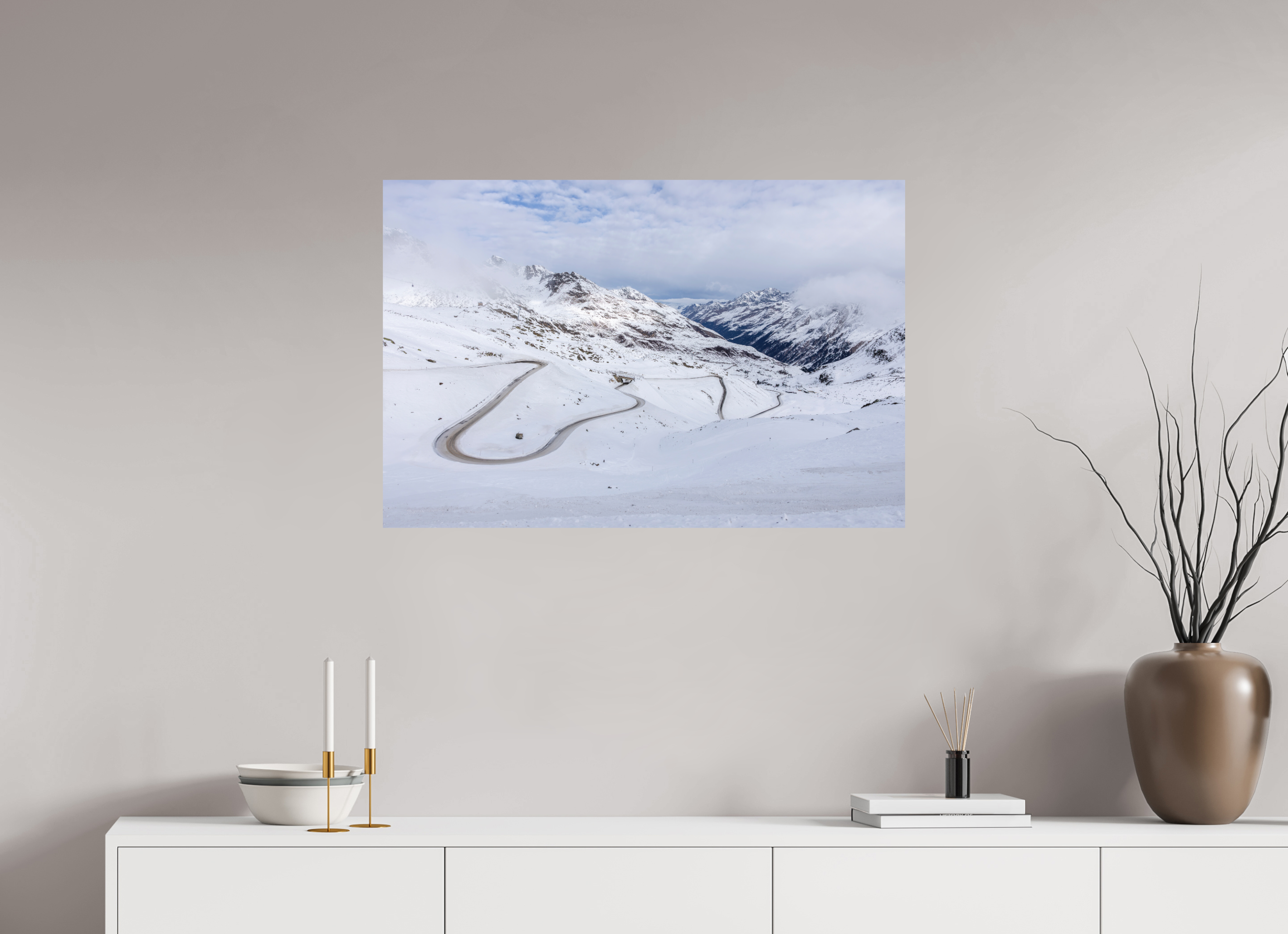 90 x 60 cm, Fine-Art Print Matt Frozen Route