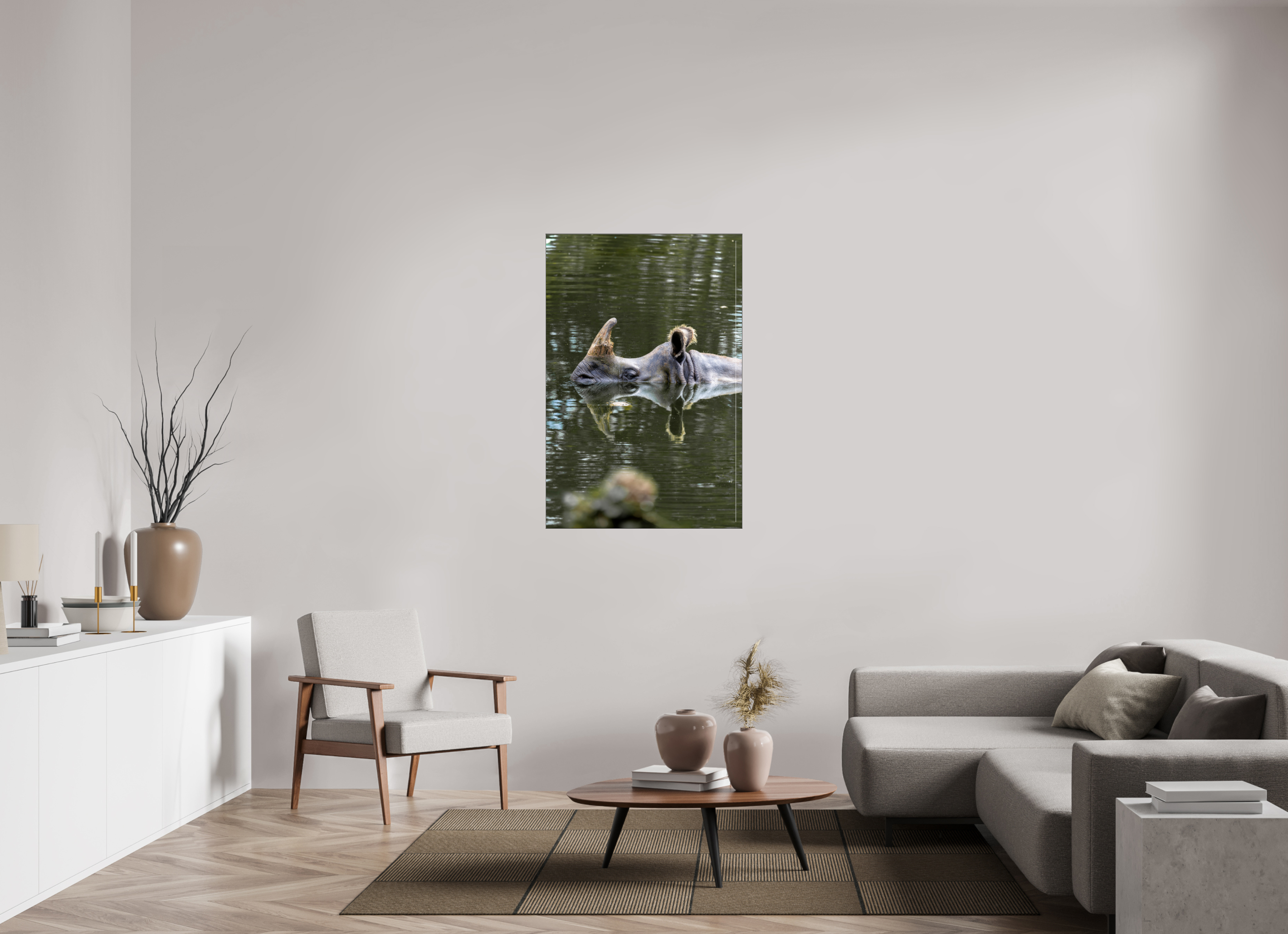 80 x 120 cm, Foto-Abzug hinter Acrylglas glänzend Mirror of the Wild