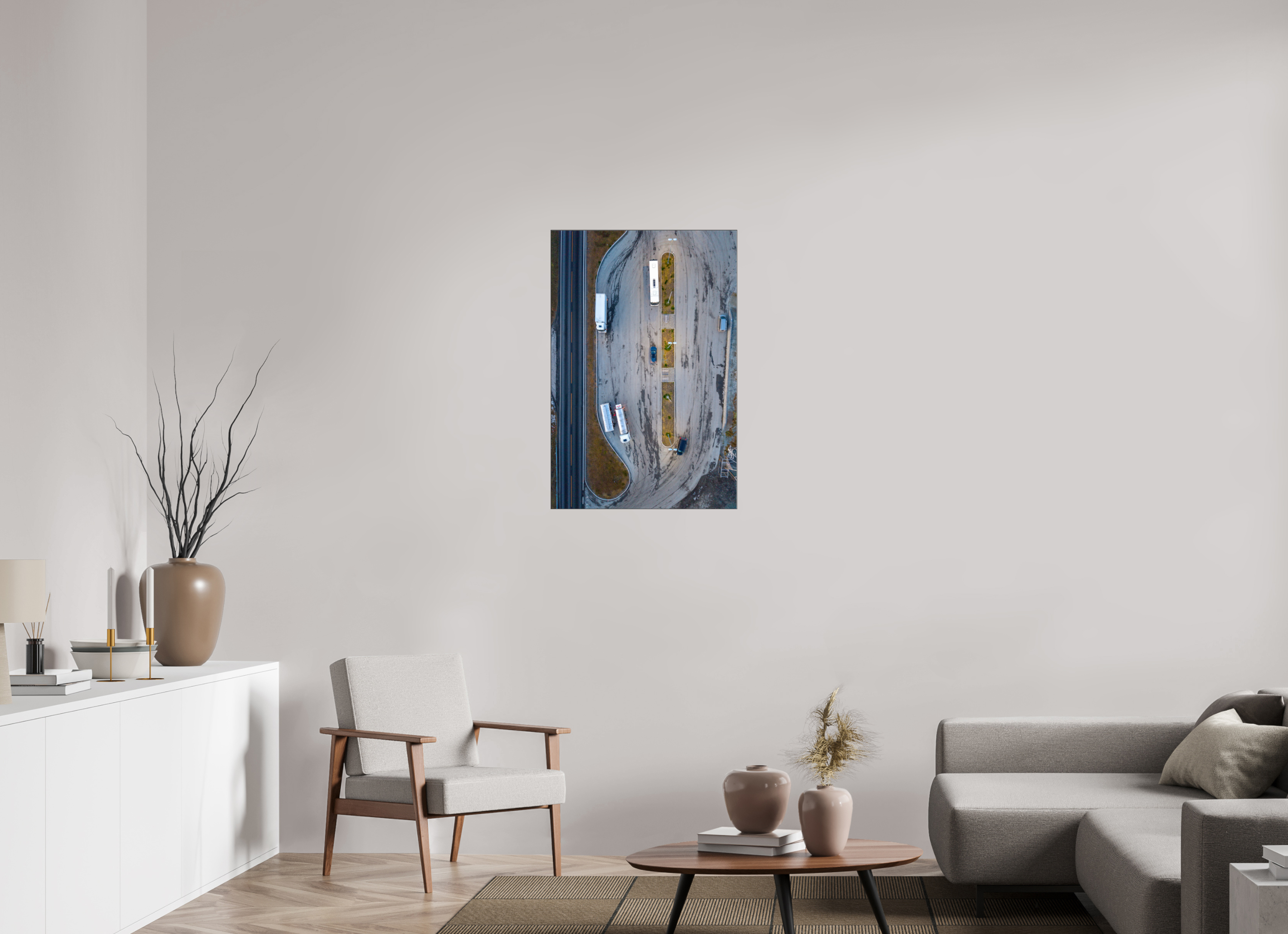 60 x 90 cm, Foto-Abzug hinter Acrylglas glänzend Pause from Above