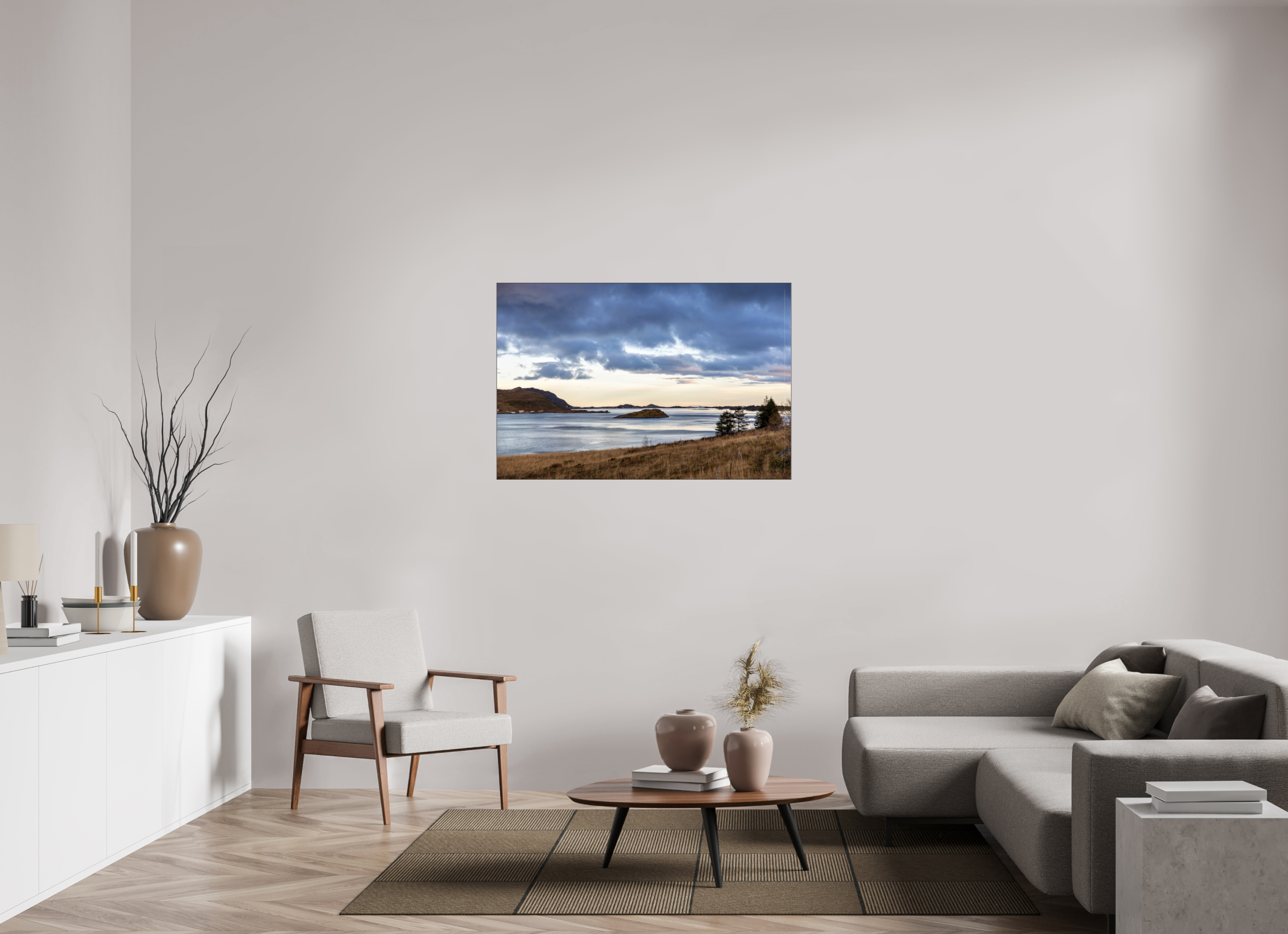 120 x 80 cm, Foto-Abzug hinter Acrylglas glänzend Evening Shore
