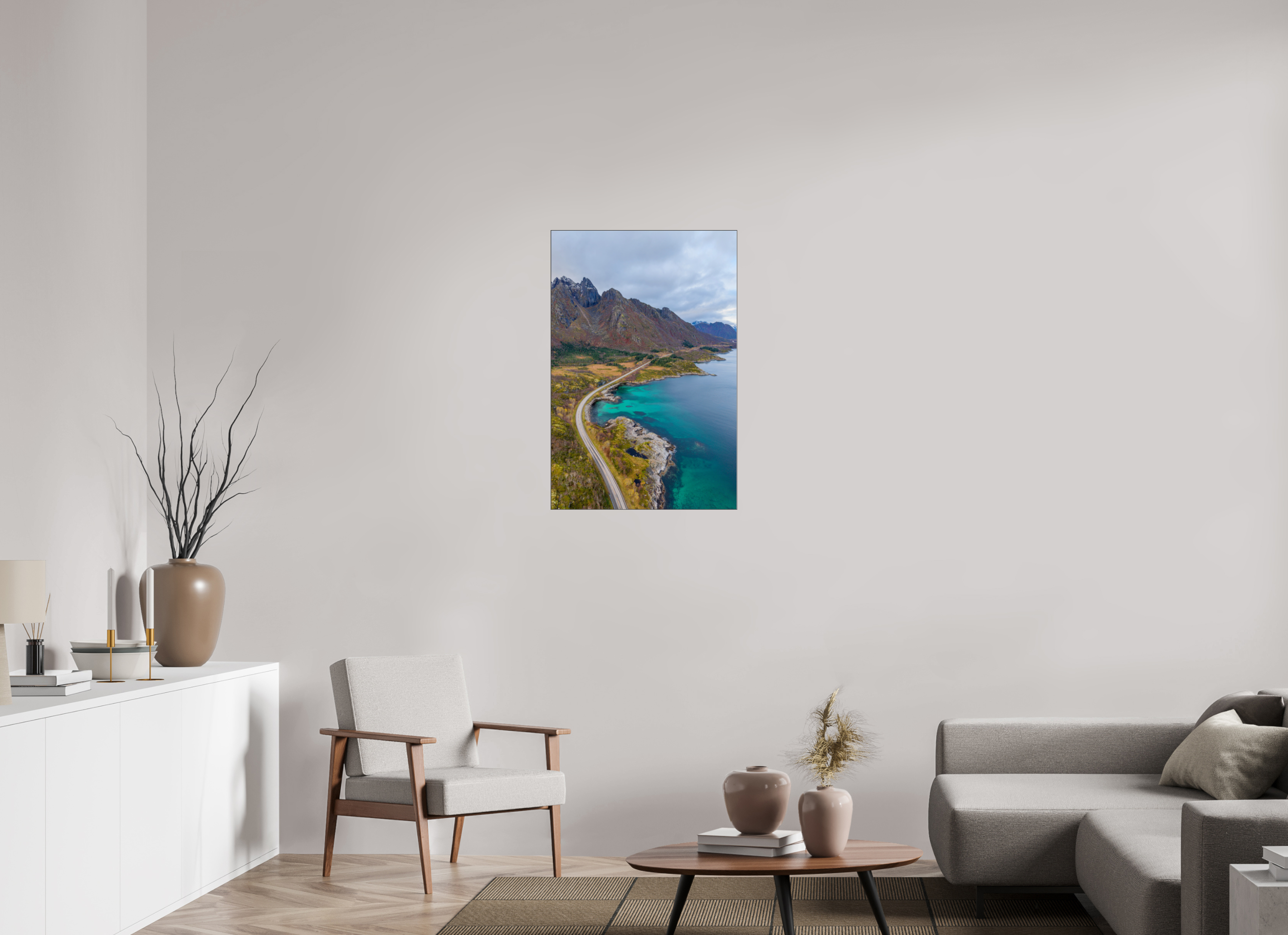 60 x 90 cm, Foto-Abzug hinter Acrylglas glänzend Cliffside Path