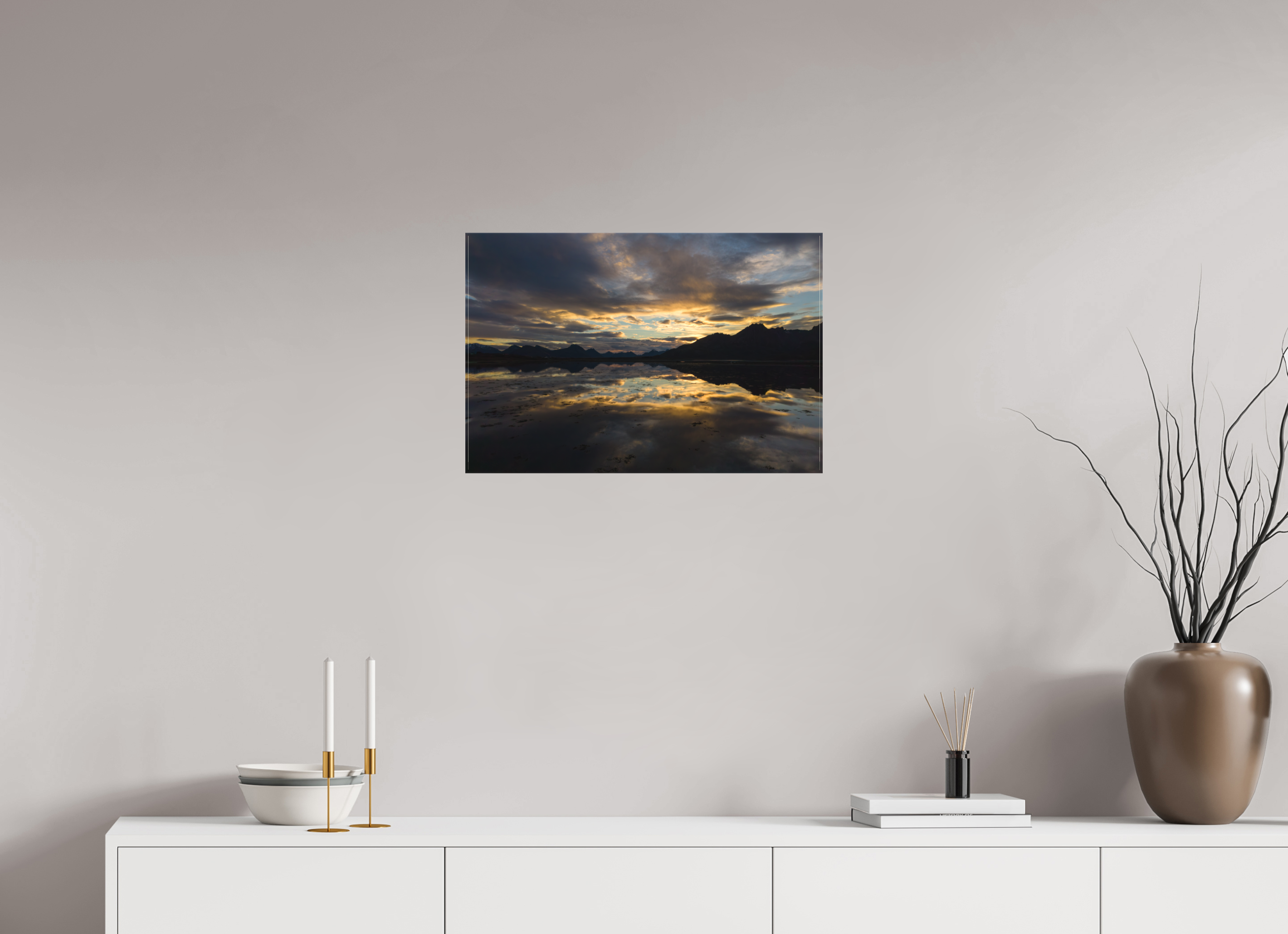 60 x 40 cm, Leinwand Golden Mirror