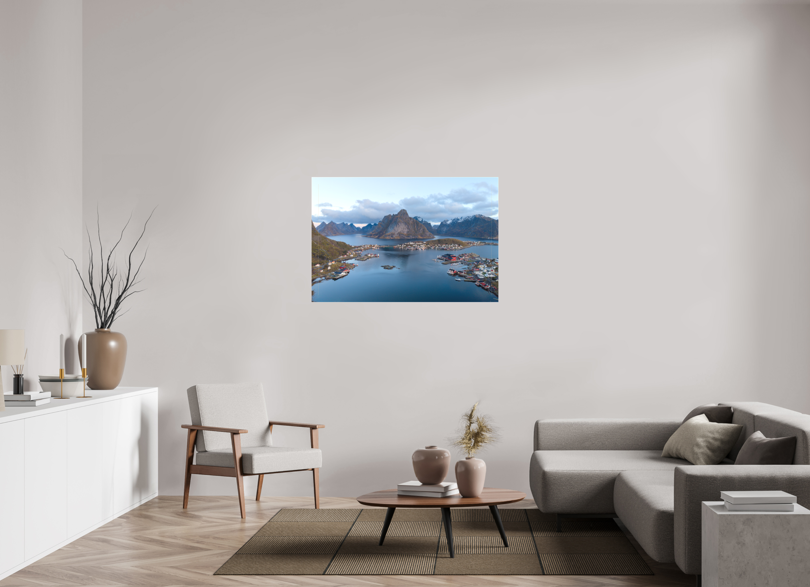 120 x 80 cm, Leinwand Between Sea and Peaks