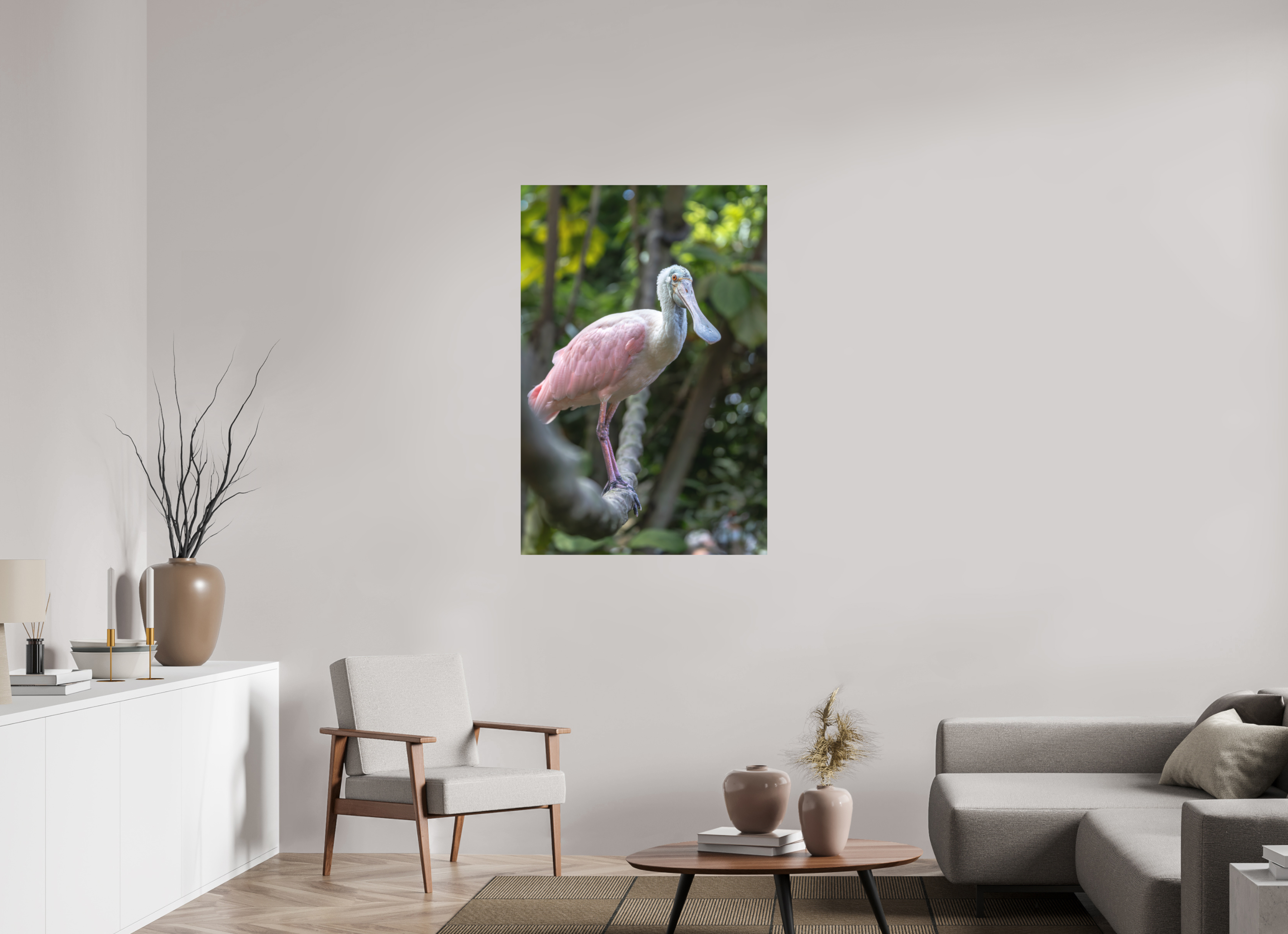 80 x 120 cm, Fine-Art Print Matt Pink in the Jungle