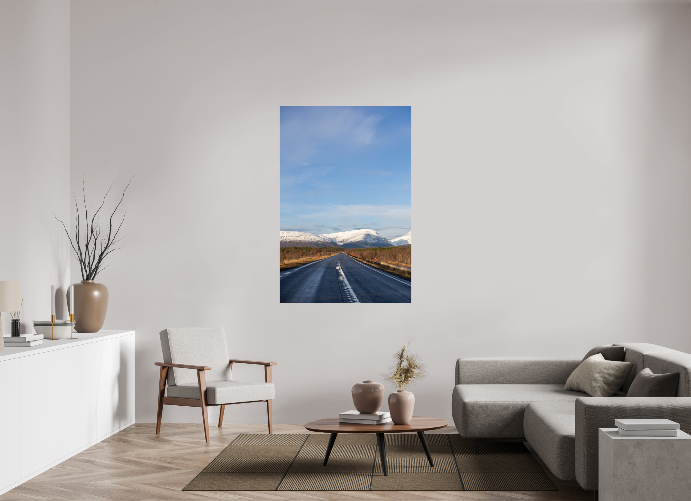 100 x 150 cm, Fine Art Print auf Alu-Dibond Path to the Peaks