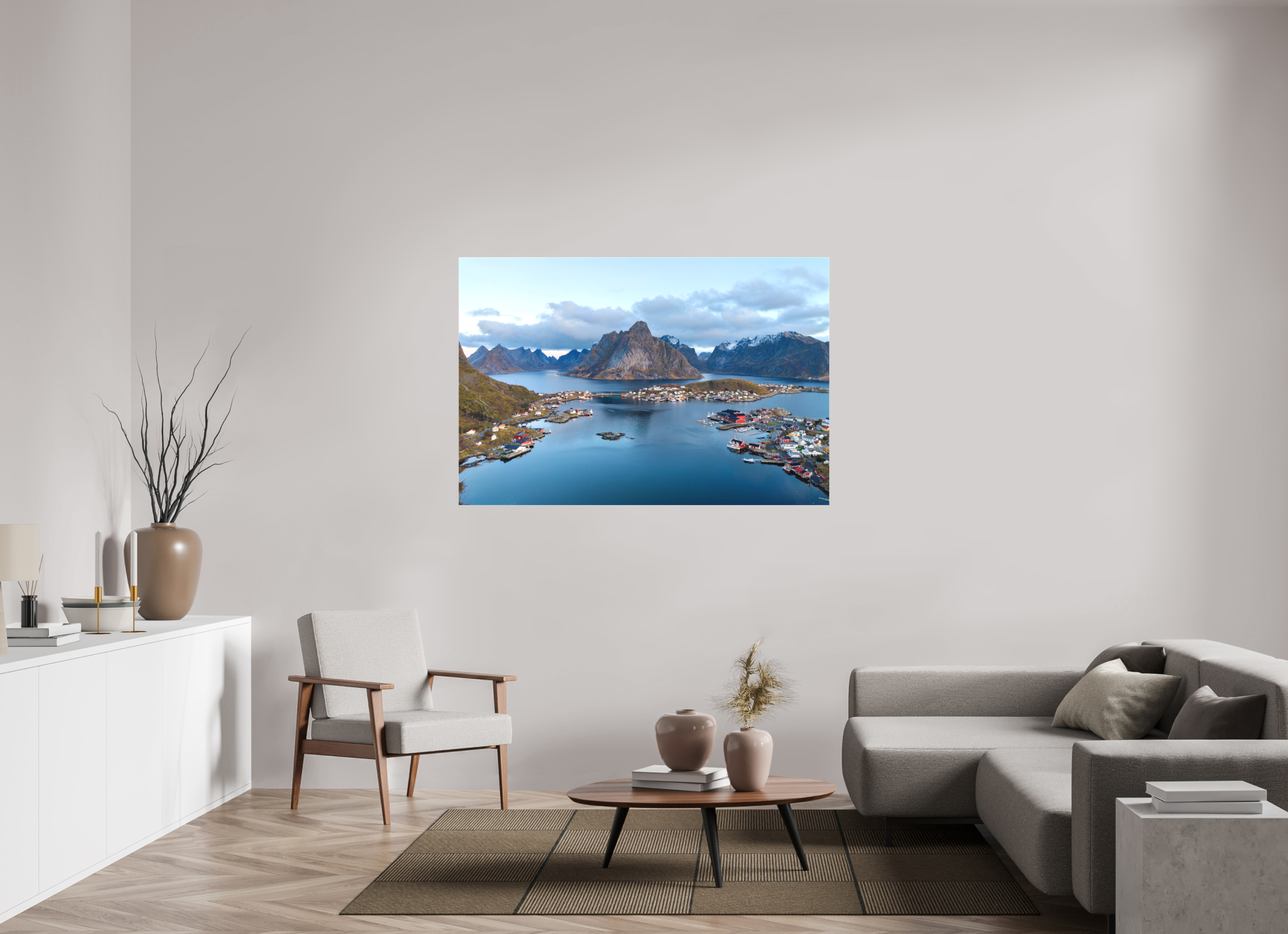 150 x 100 cm, Leinwand Between Sea and Peaks