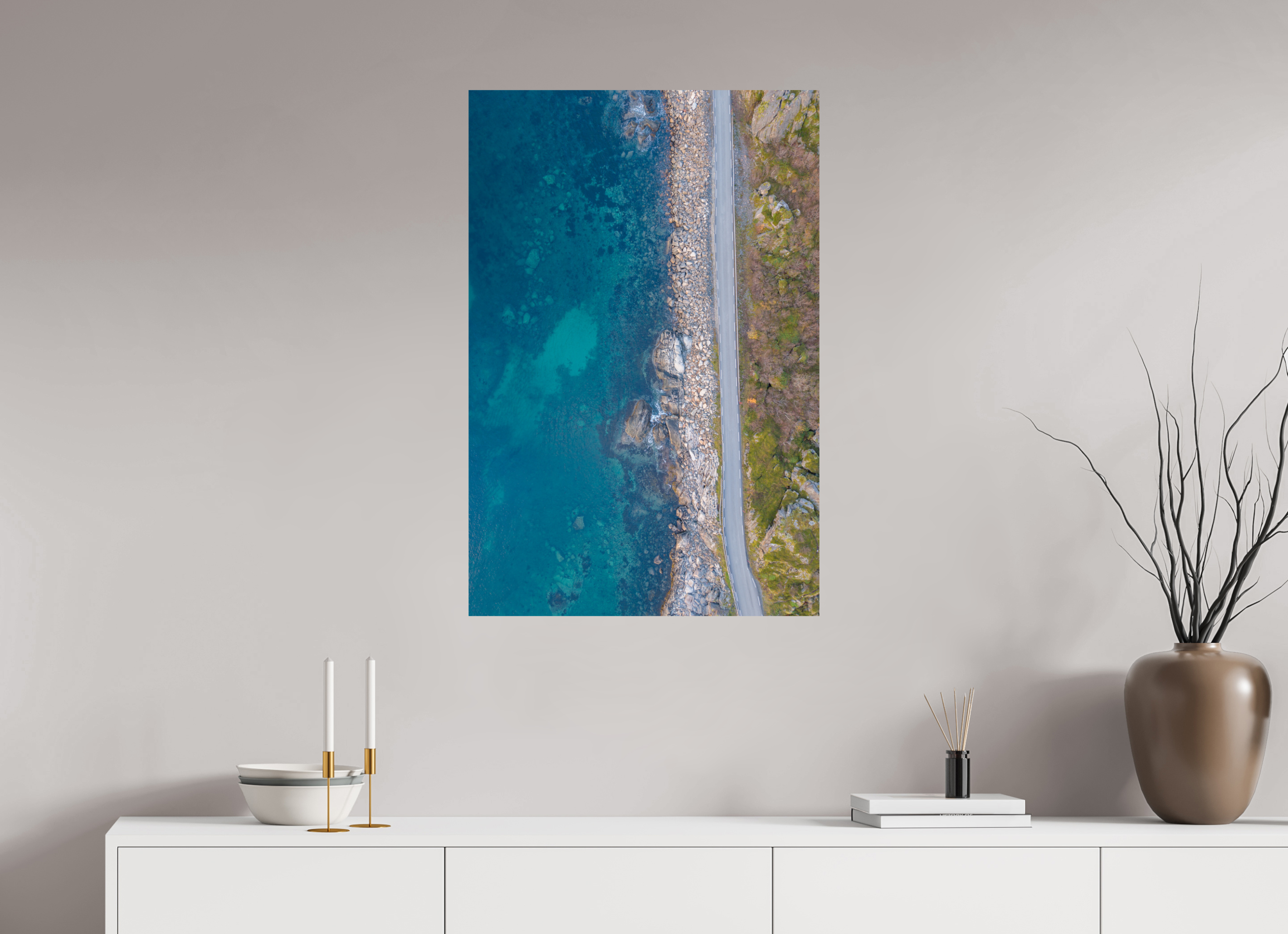 60 x 90 cm, Fine Art Print auf Alu-Dibond Turquoise Journey