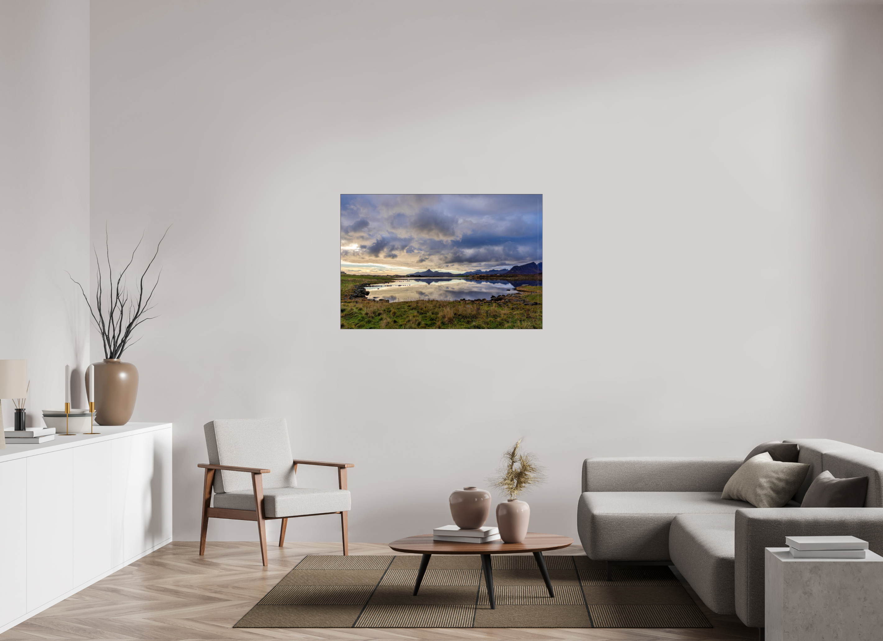 120 x 80 cm, Foto-Abzug hinter Acrylglas glänzend Twilight Reflection