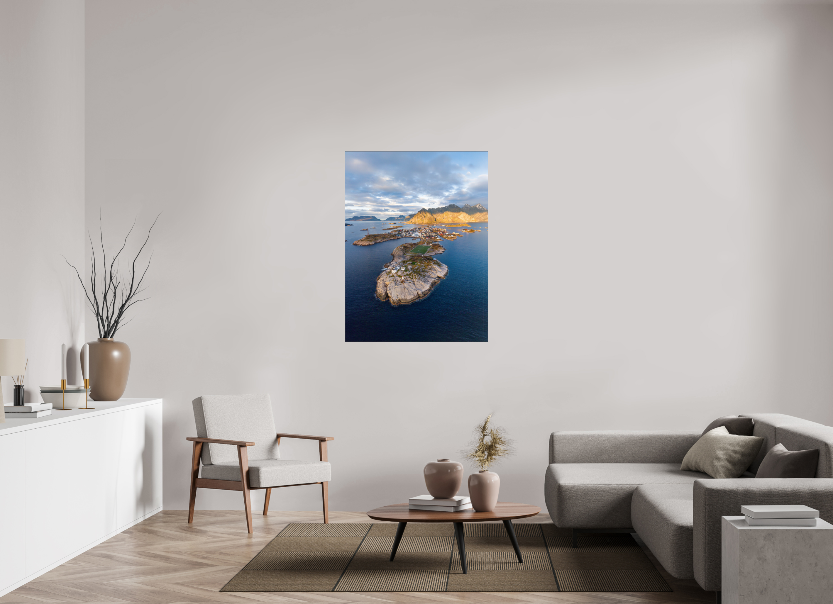 90 x 120 cm, Foto-Abzug hinter Acrylglas glänzend Norwegian Mosaic
