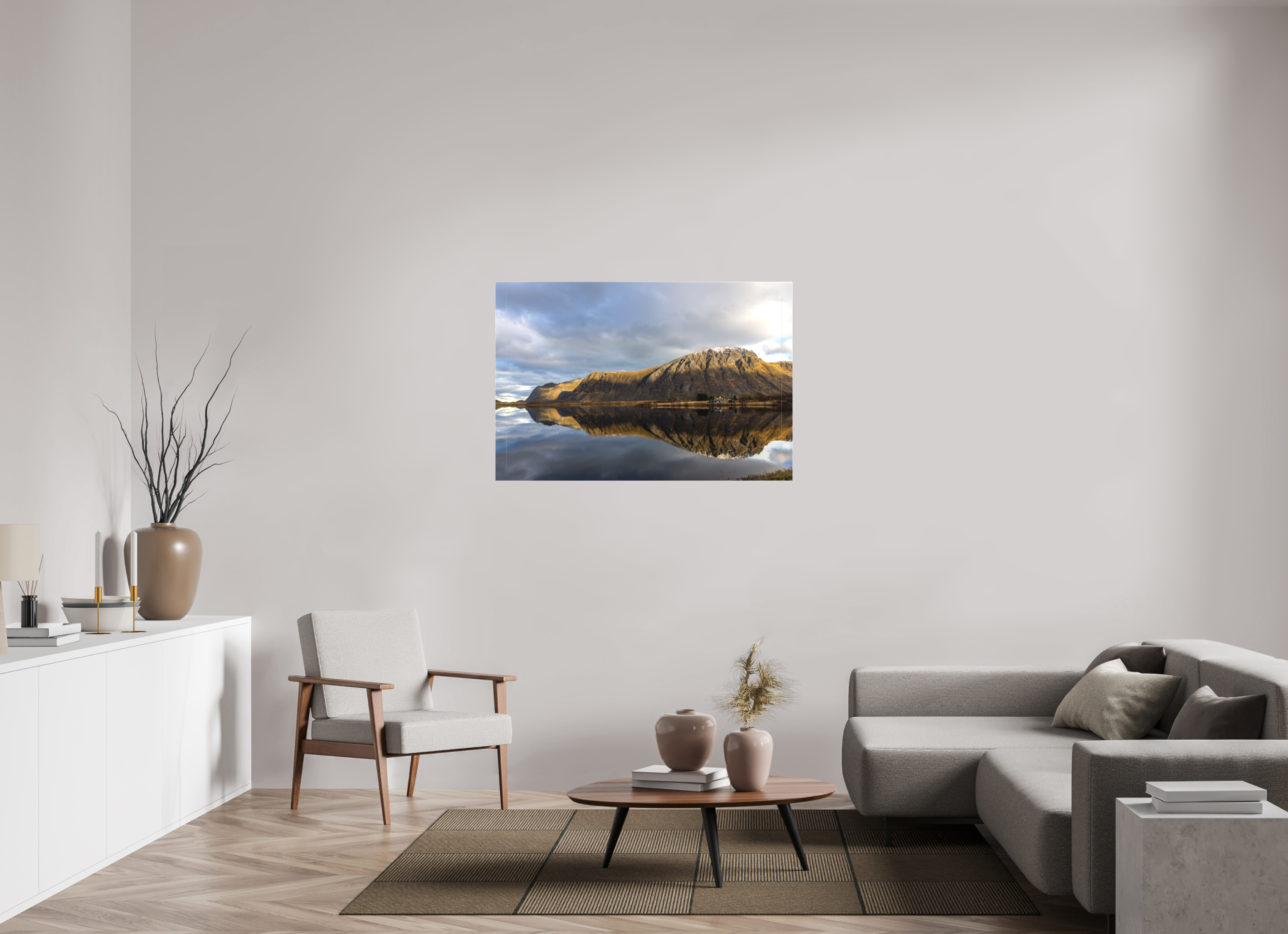 120 x 80 cm, Leinwand Mirror Mountains