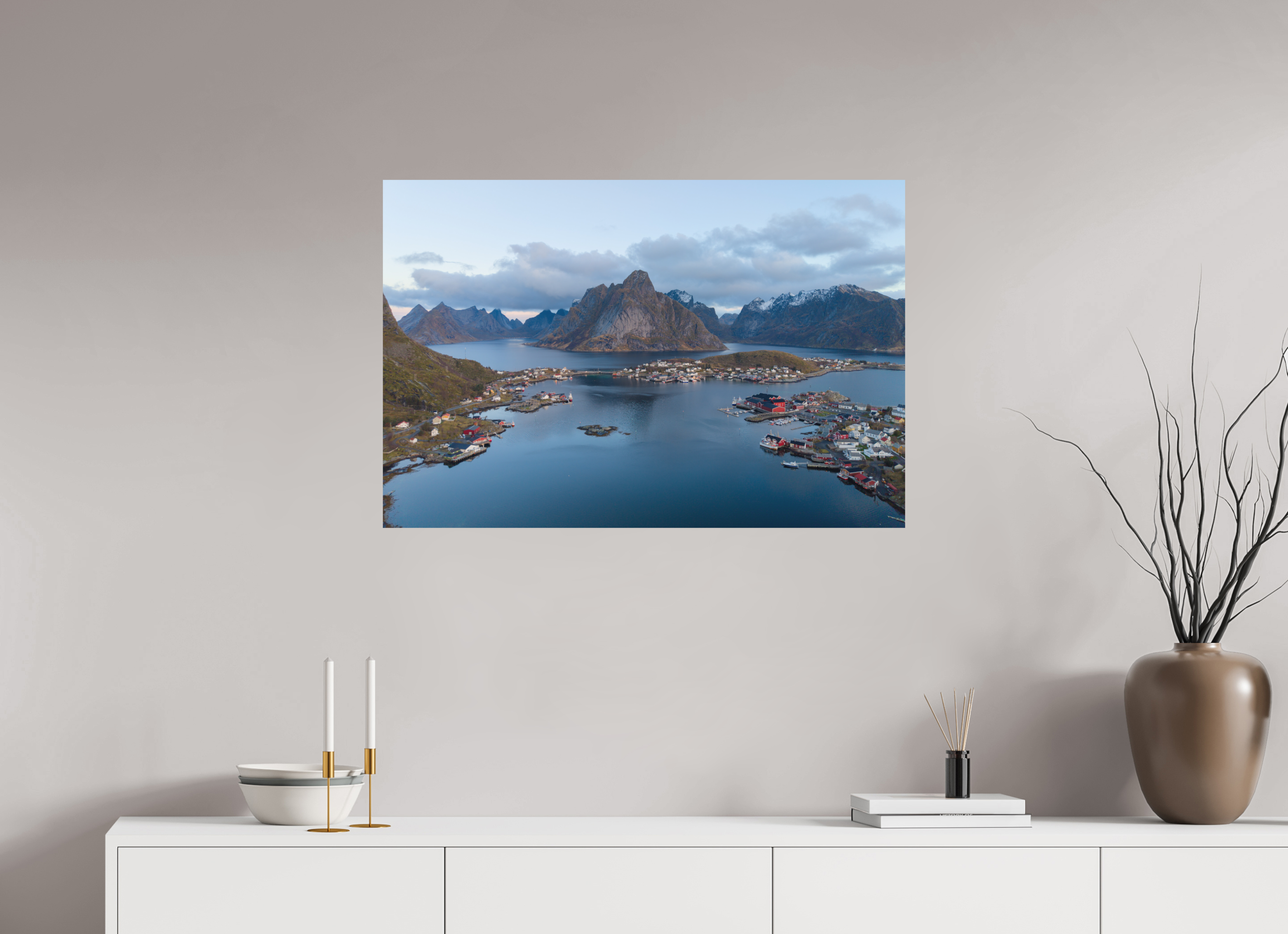 90 x 60 cm, Fine-Art Matt Between Sea and Peaks