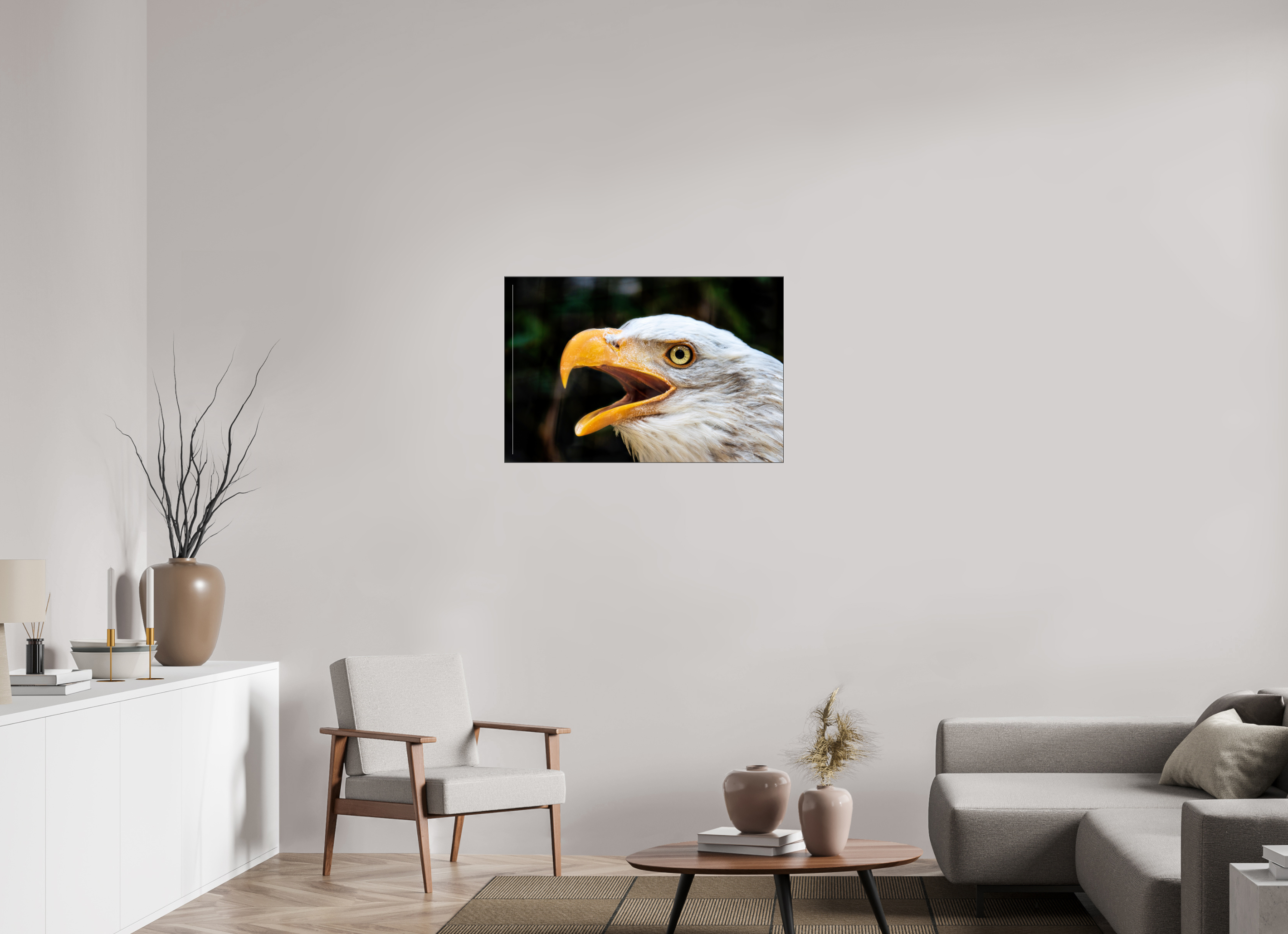 90 x 60 cm, Foto-Abzug hinter Acrylglas glänzend Majestic Call