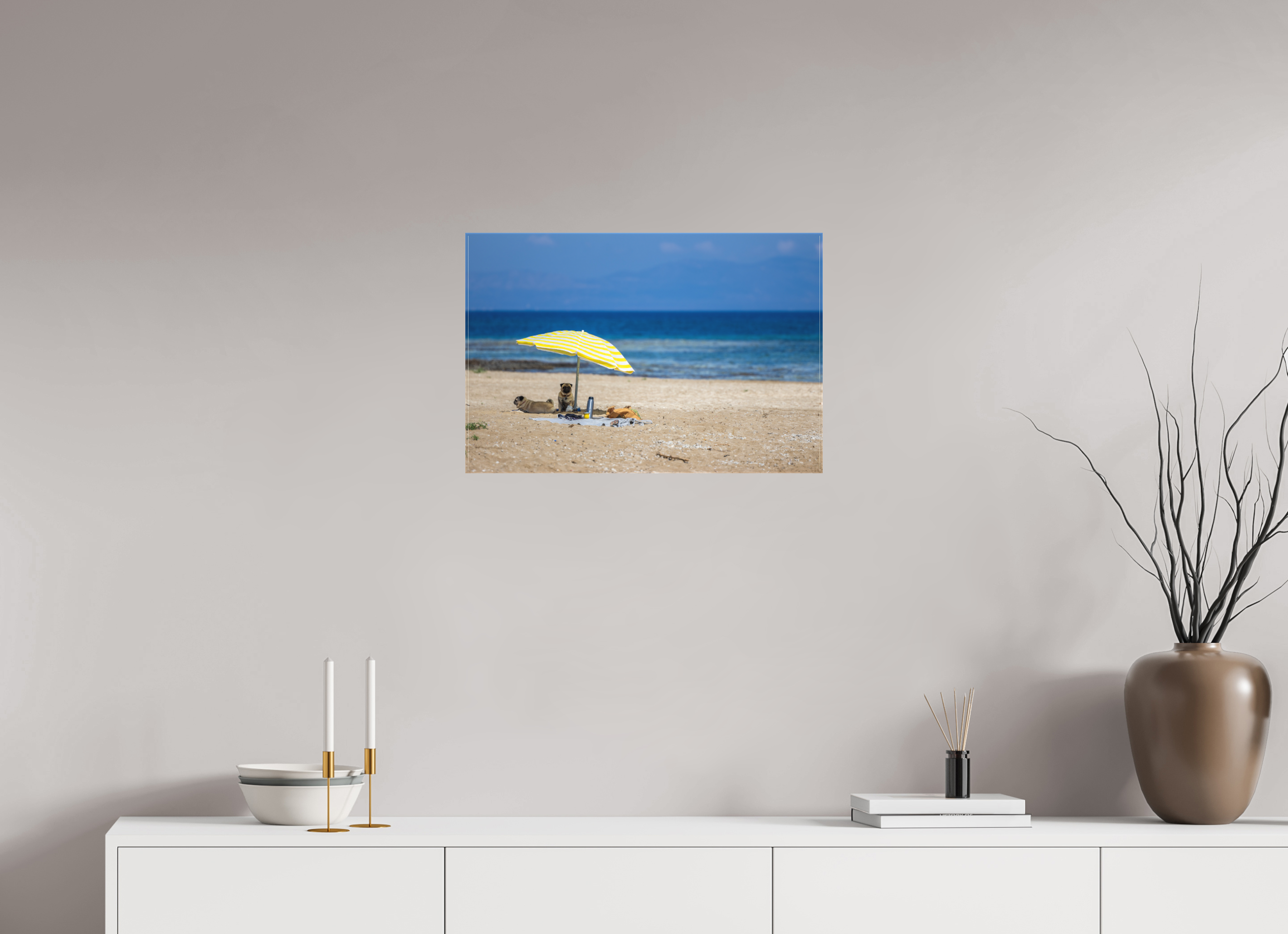 60 x 40 cm, Leinwand Pug Paradise