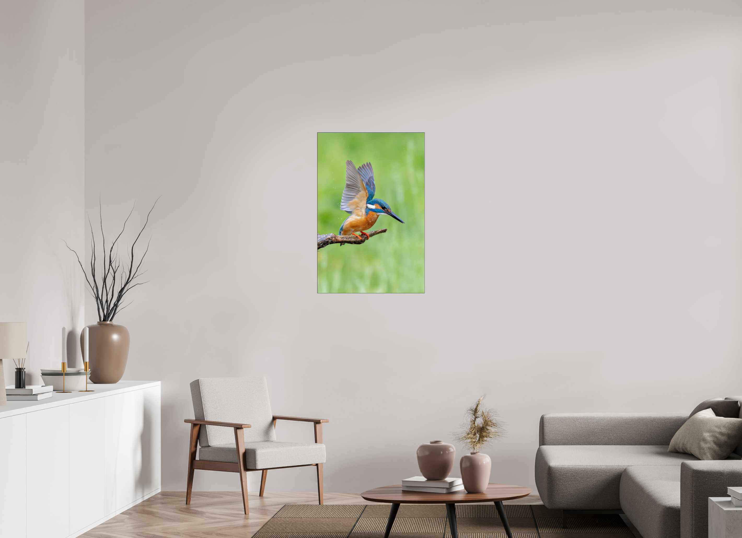 60 x 90 cm, Foto-Abzug hinter Acrylglas glänzend Emerald Wings