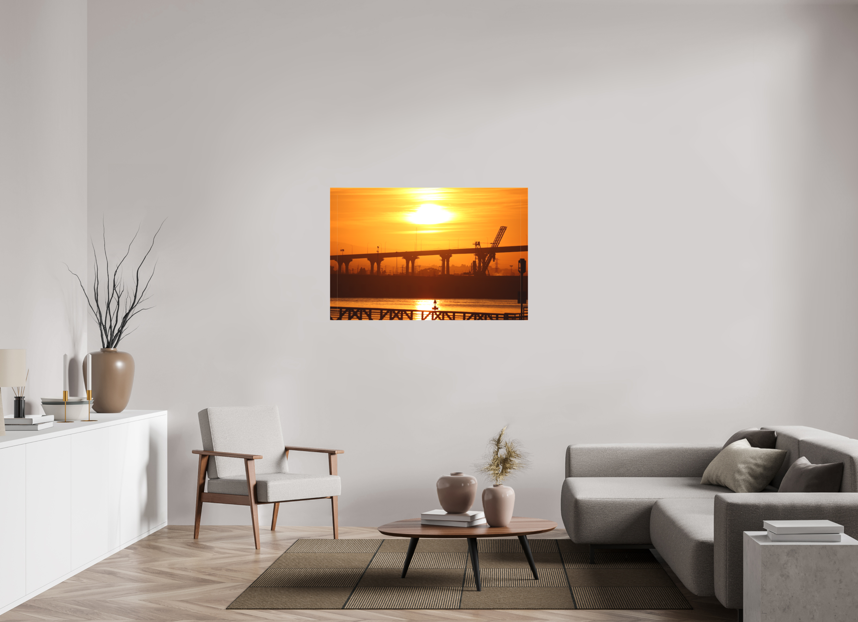120 x 80 cm, Leinwand Golden Harbor