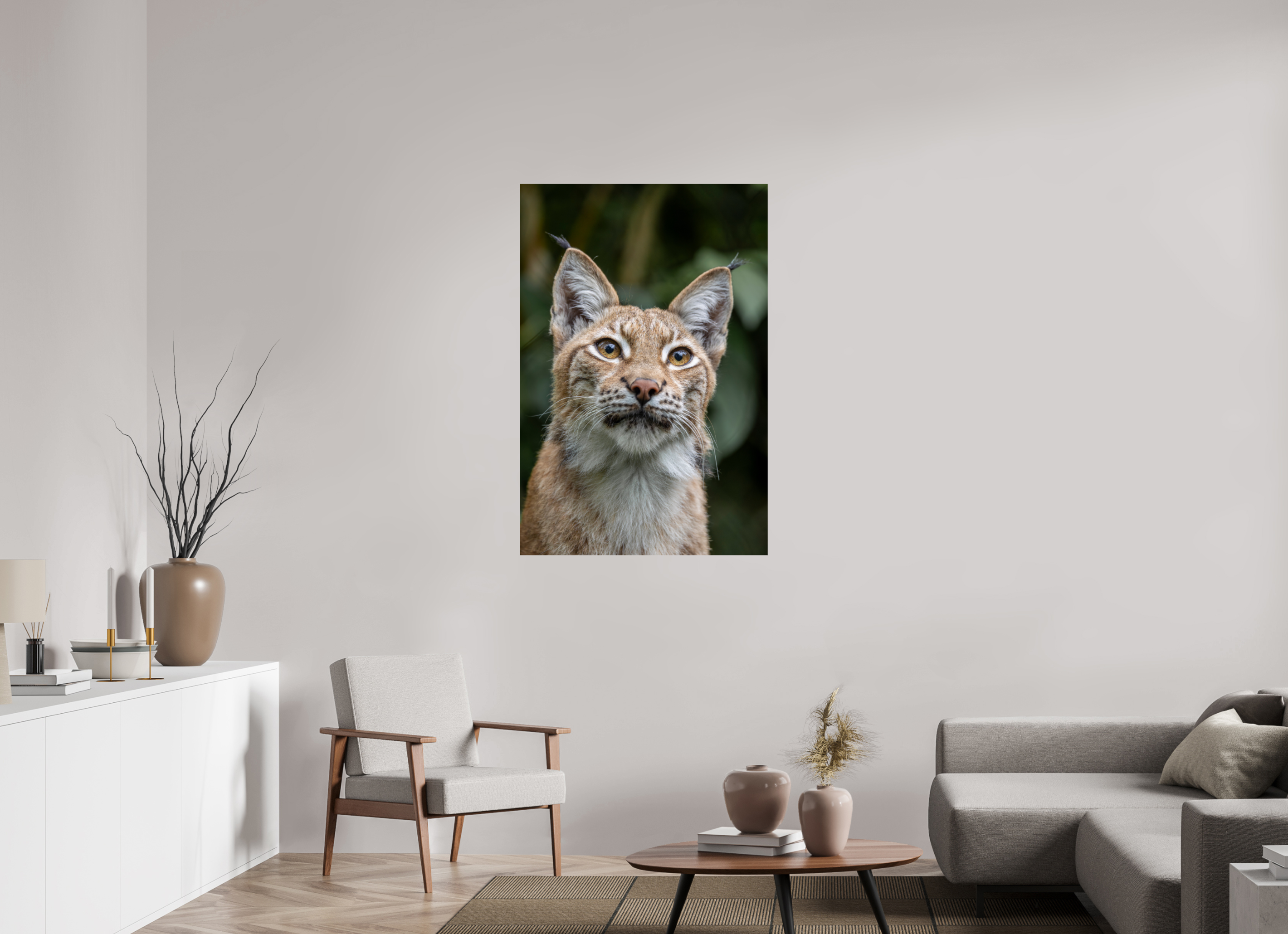 80 x 120 cm, Fine Art Print auf Alu-Dibond Forest Eyes