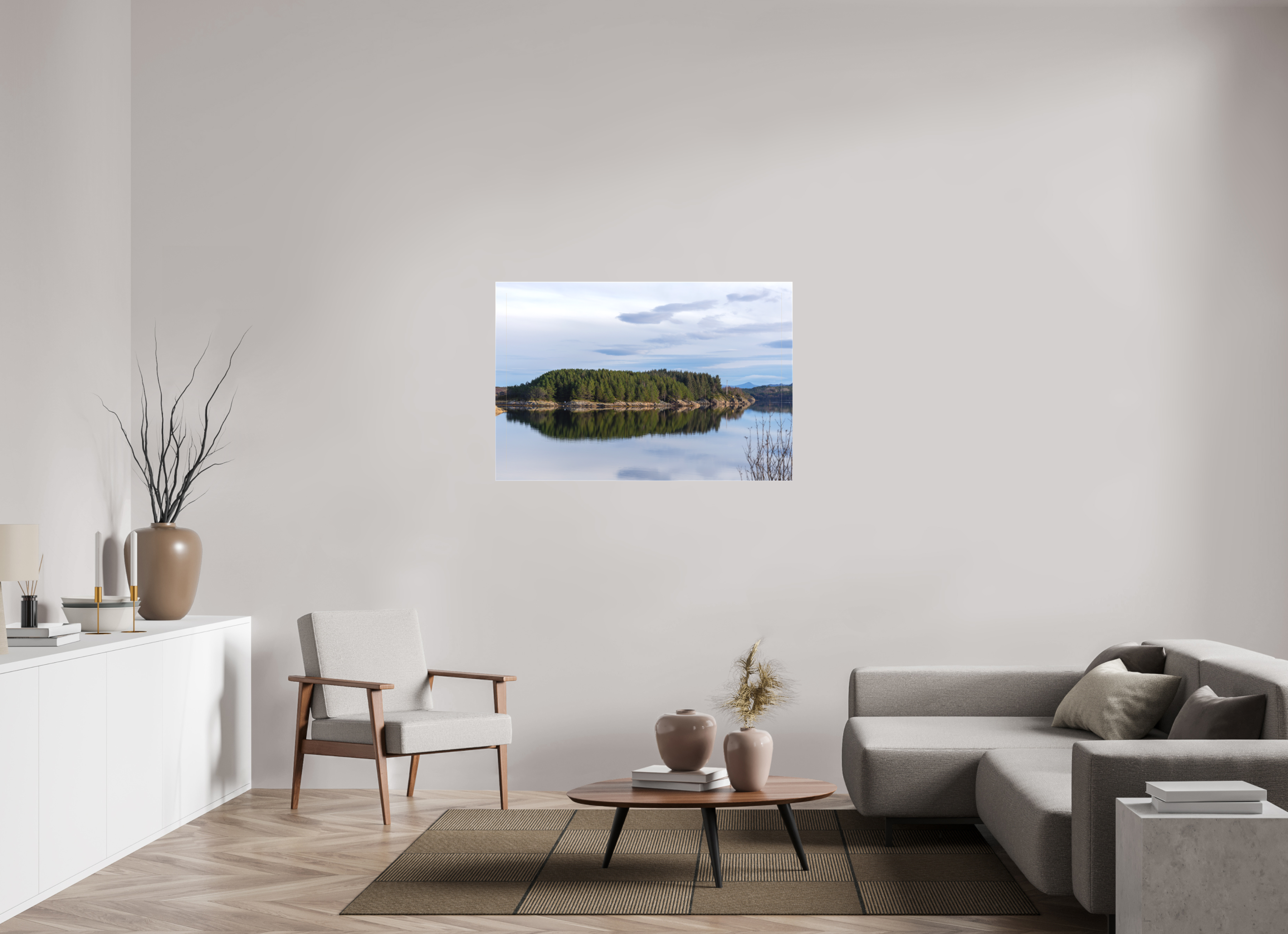 120 x 80 cm, Leinwand Mirror Island