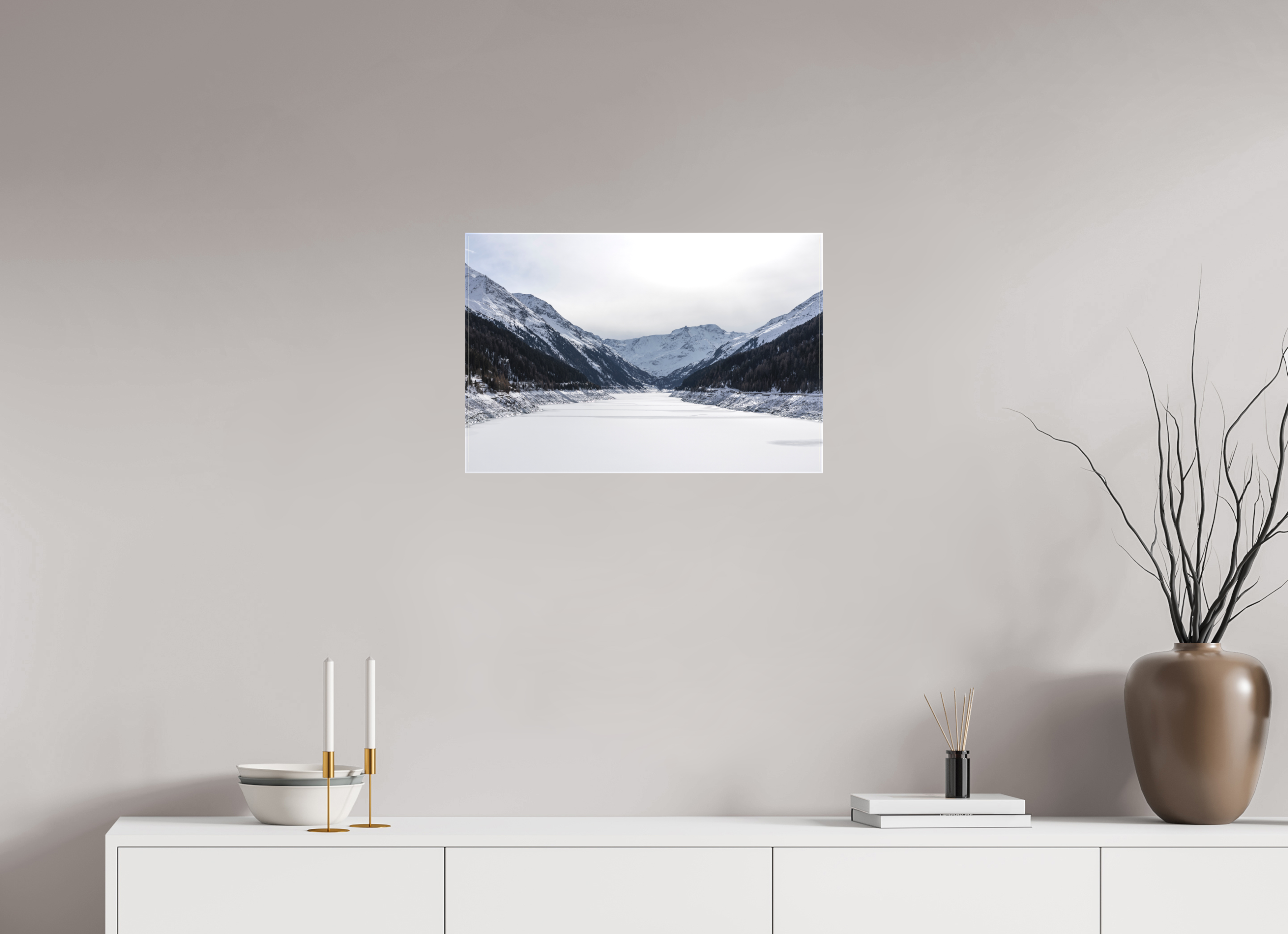 60 x 40 cm, Leinwand Frozen Reservoir