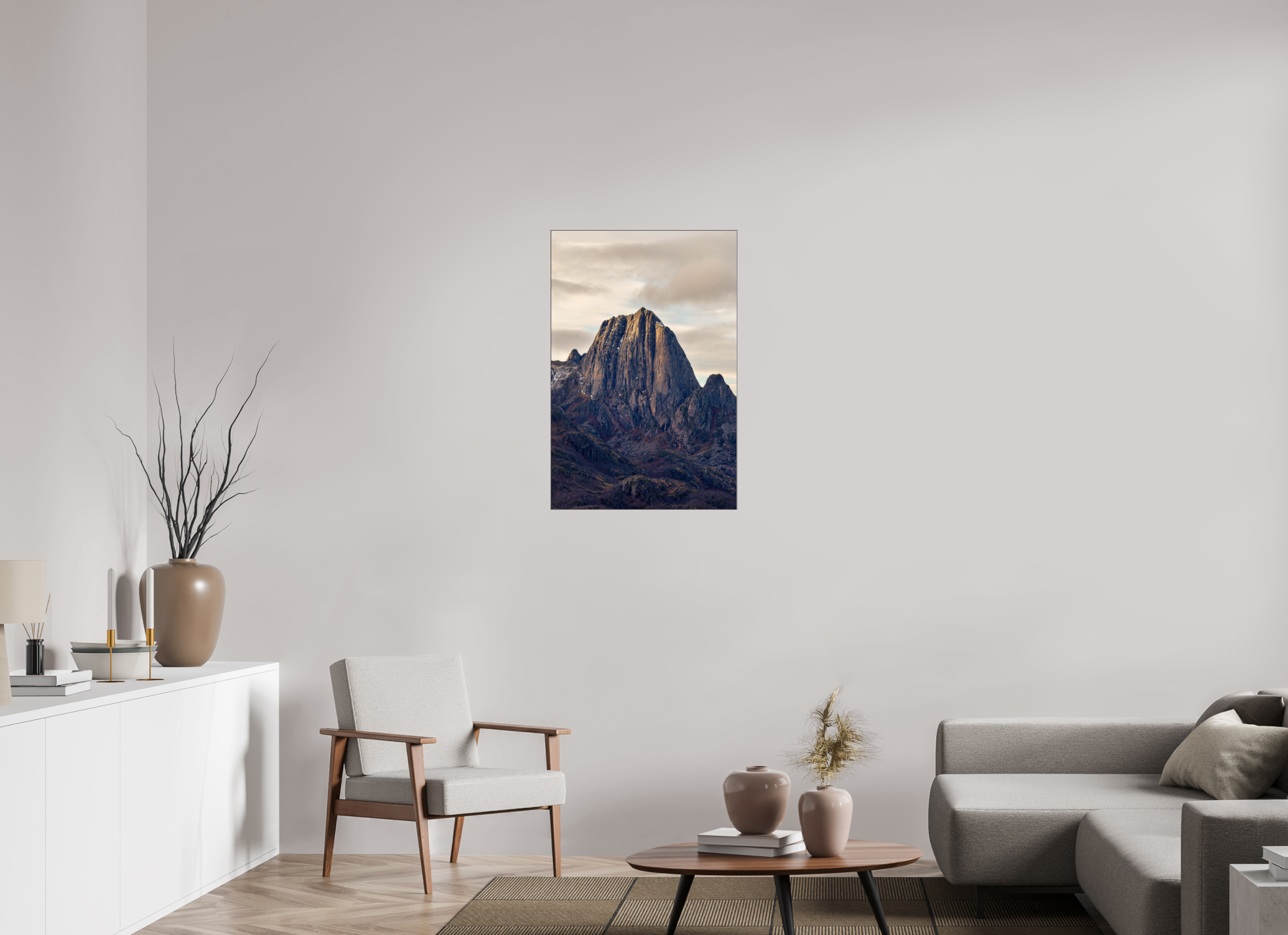 60 x 90 cm, Foto-Abzug hinter Acrylglas glänzend Summit Glow