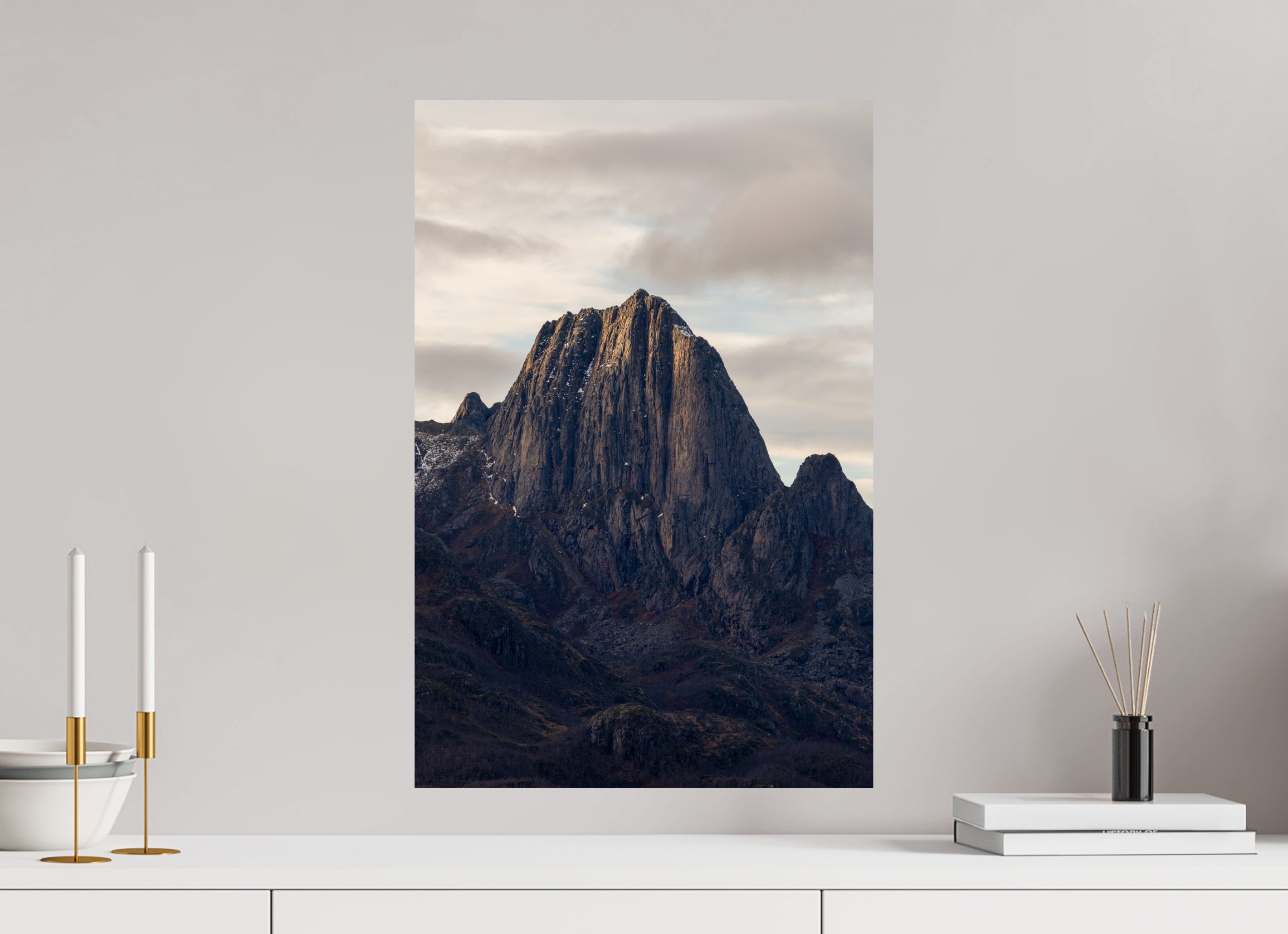 40 x 60 cm, Fine Art Print auf Alu-Dibond Summit Glow