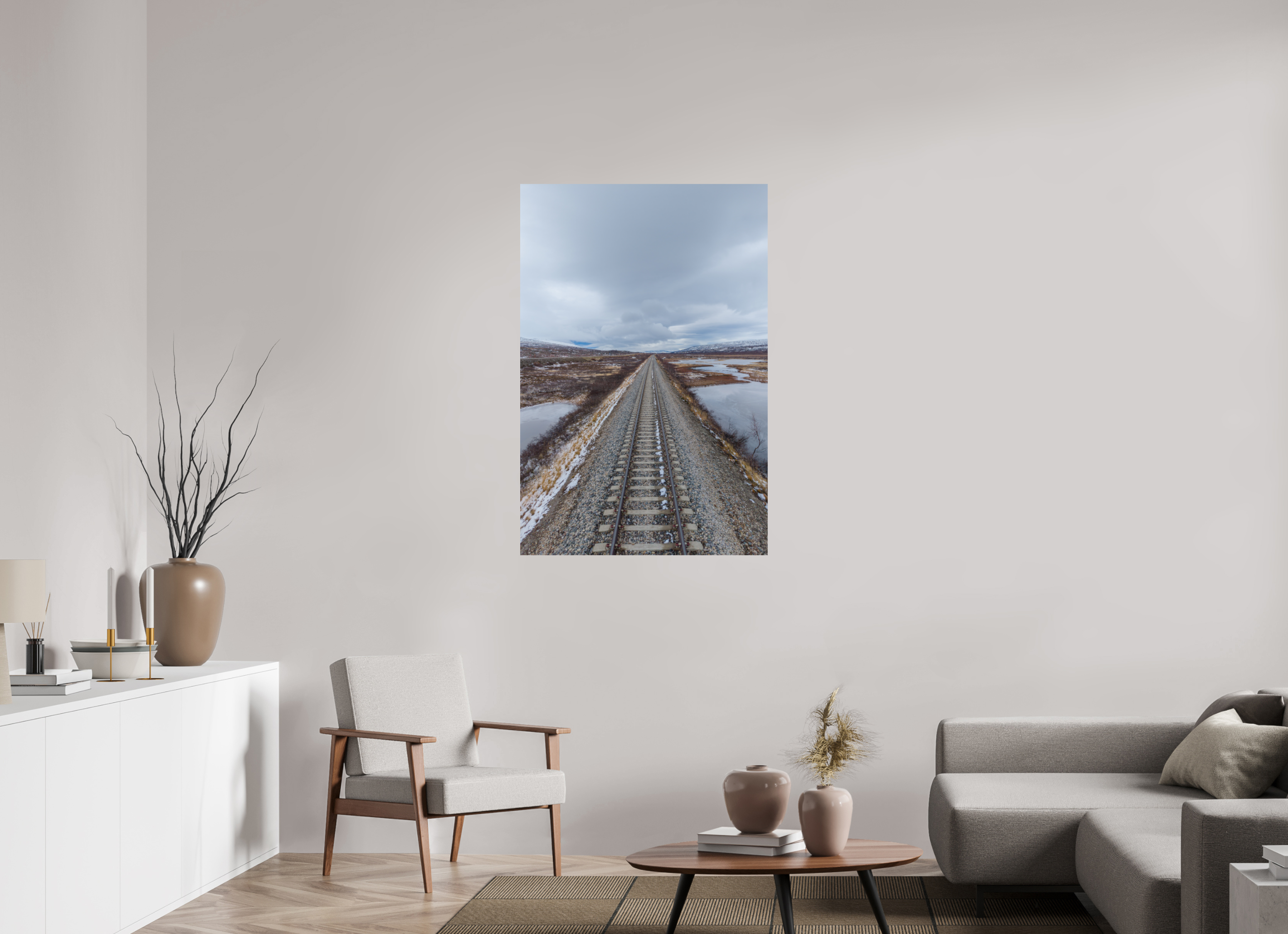 80 x 120 cm, Fine Art Print auf Alu-Dibond Endless Tracks