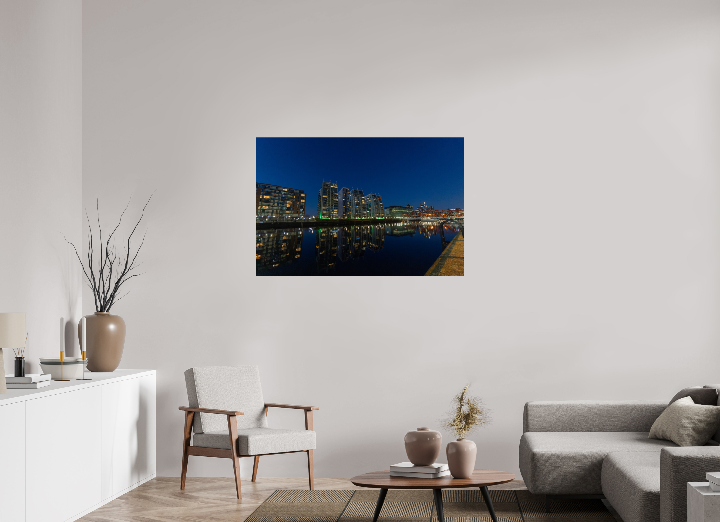 120 x 80 cm, Fine Art Print auf Alu-Dibond Neon Silence