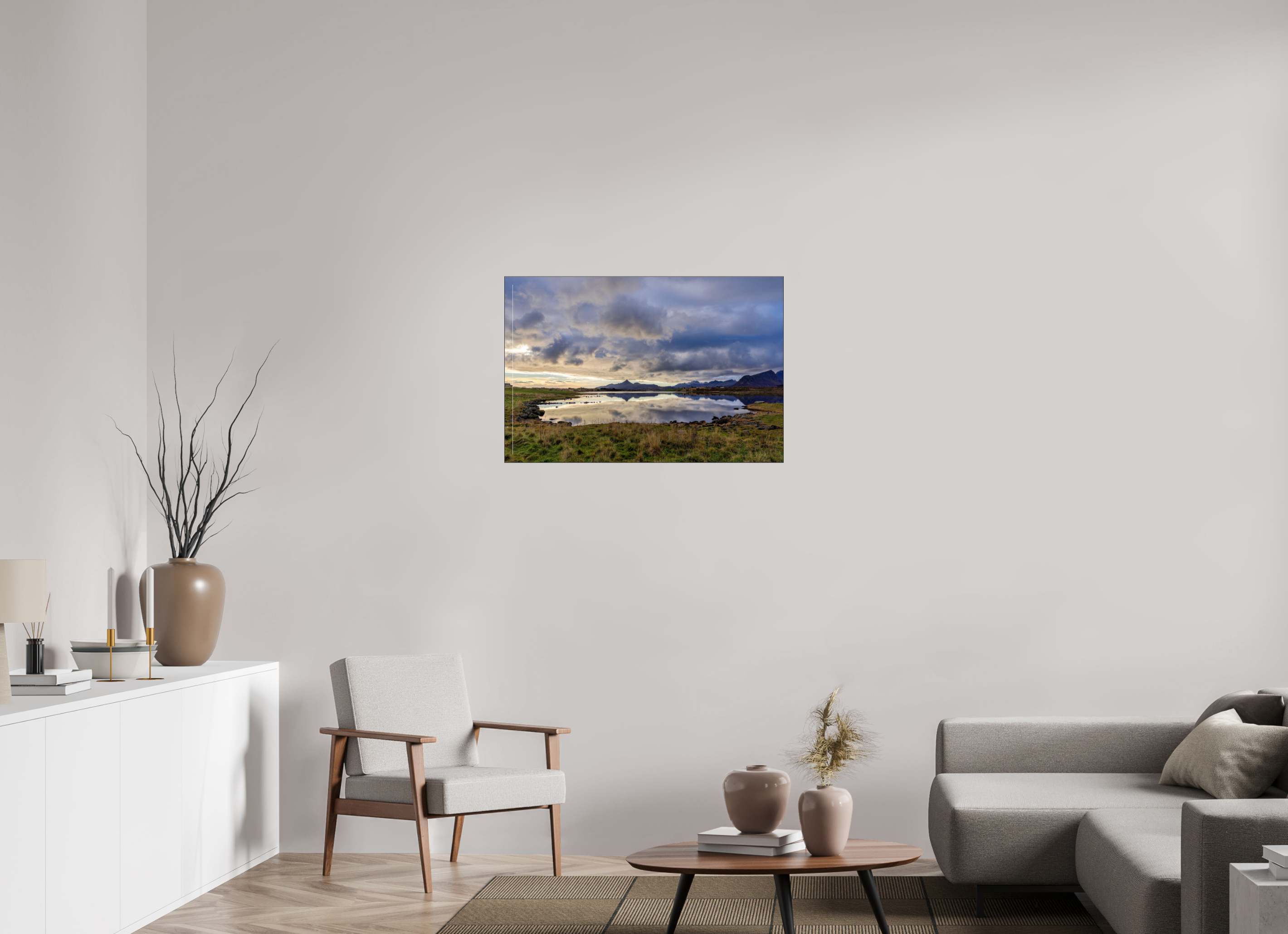 90 x 60 cm, Foto-Abzug hinter Acrylglas glänzend Twilight Reflection
