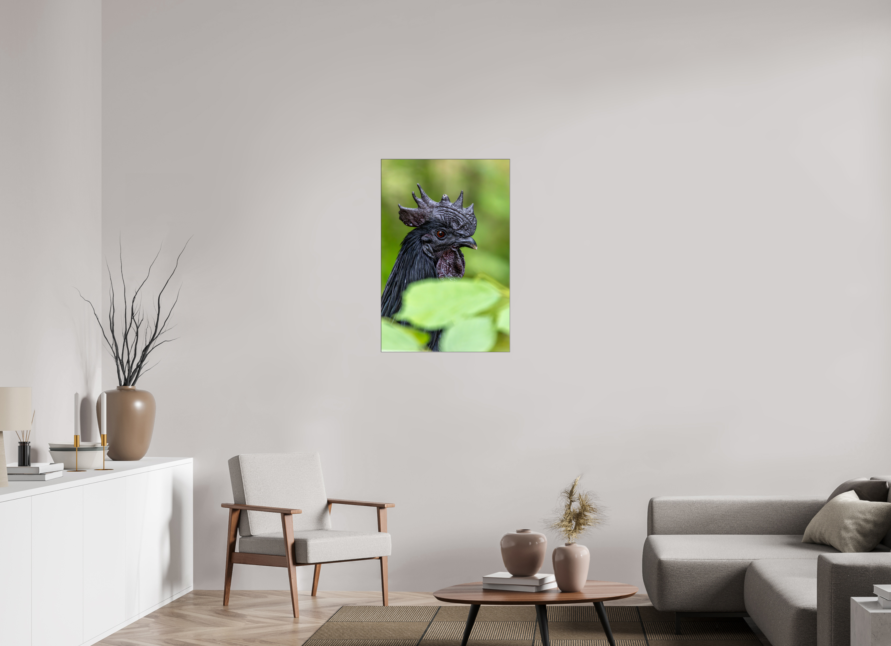 60 x 90 cm, Foto-Abzug hinter Acrylglas glänzend Black Majesty