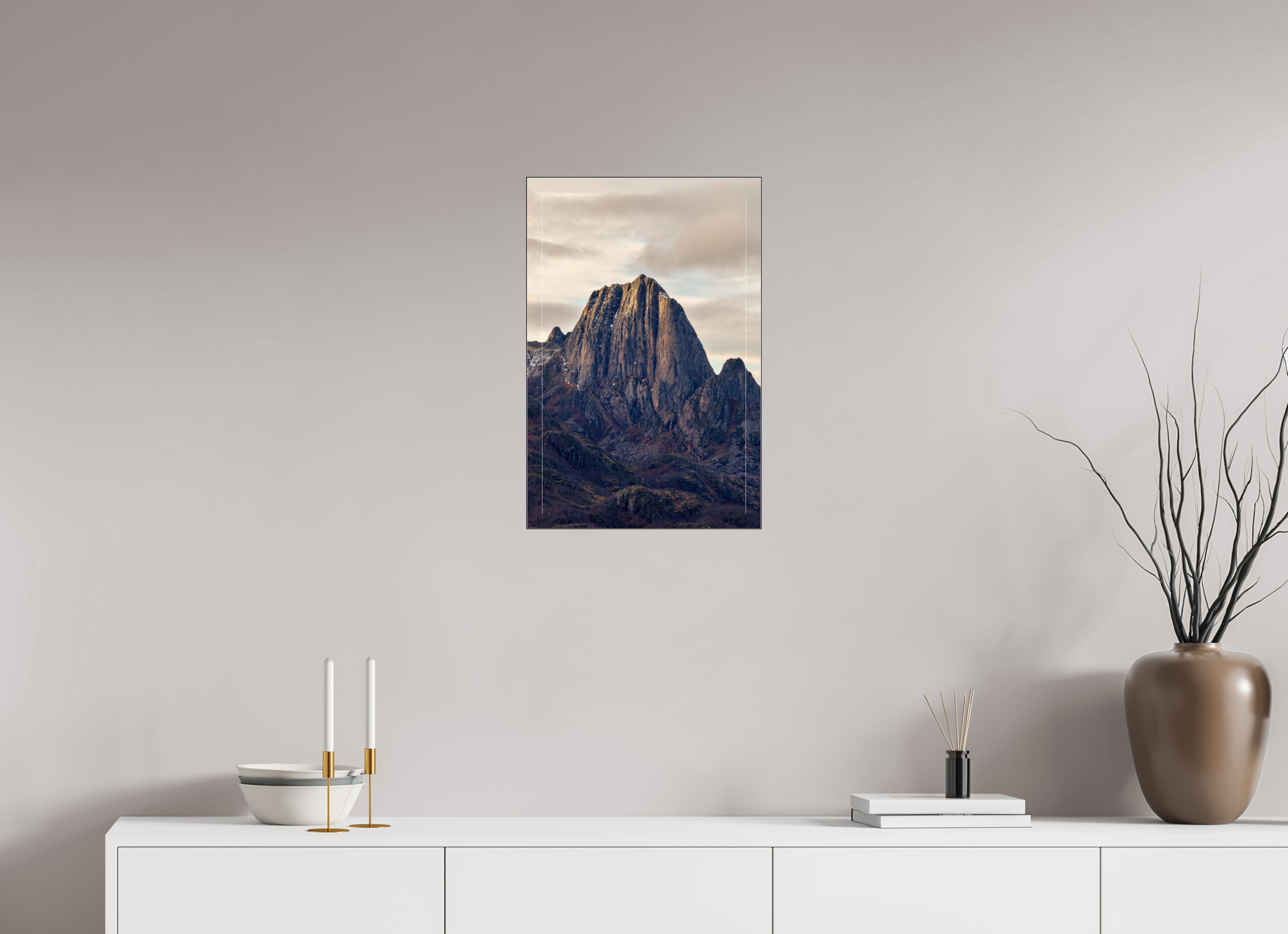 40 x 60 cm, Foto-Abzug hinter Acrylglas glänzend Summit Glow