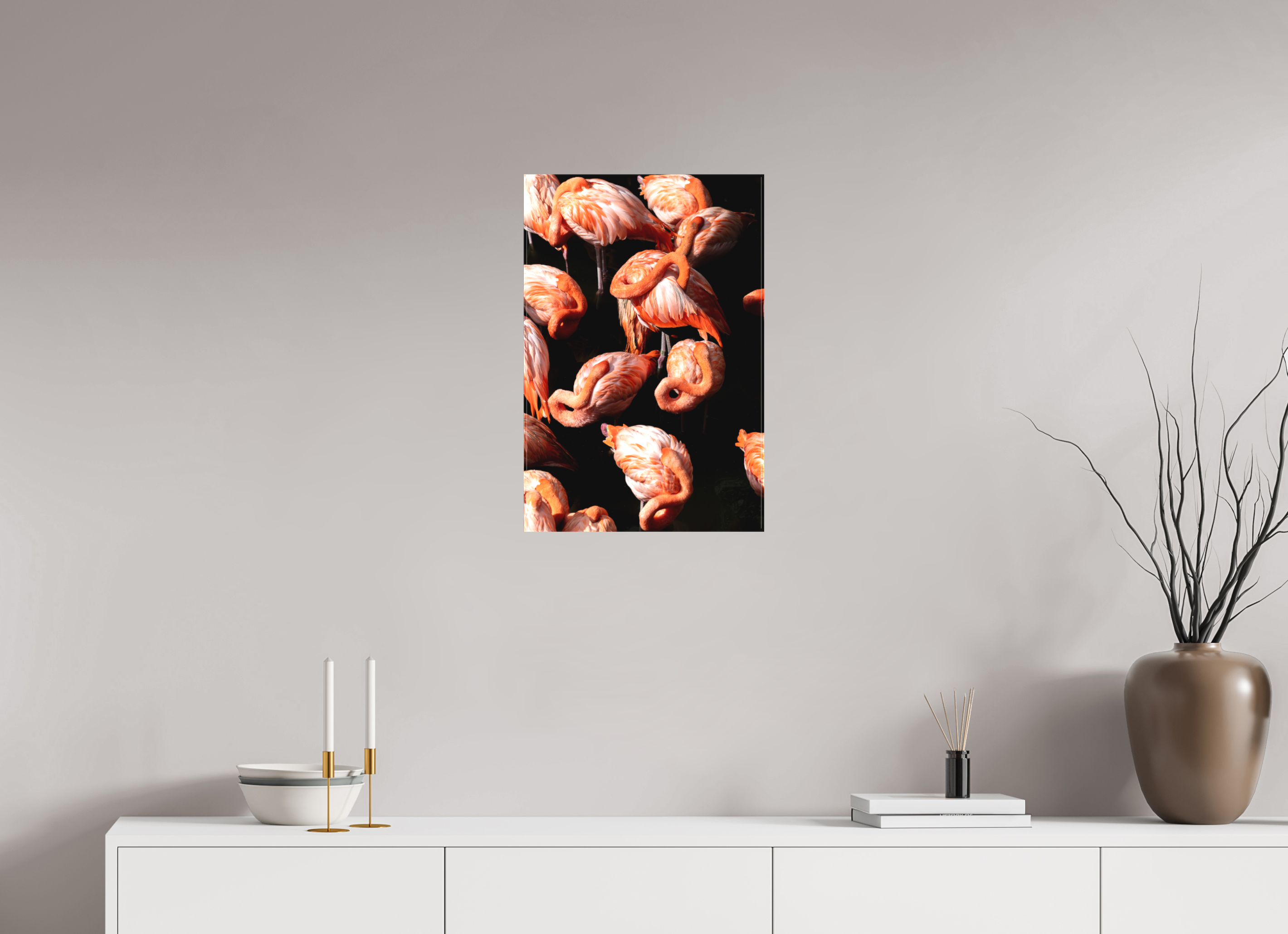 40 x 60 cm, Leinwand Pink on Black