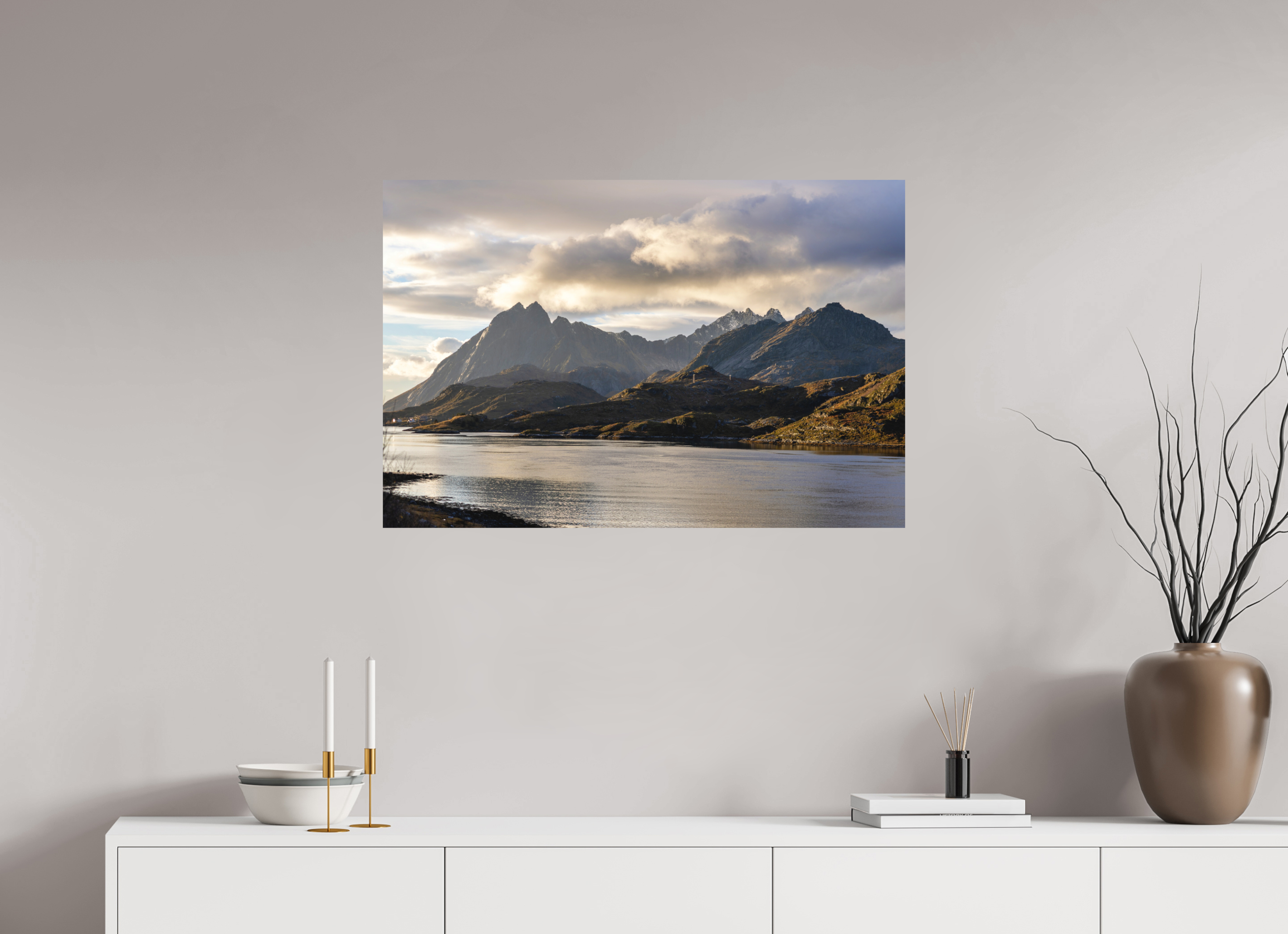 90 x 60 cm, Fine-Art Matt Dusk over the Lake